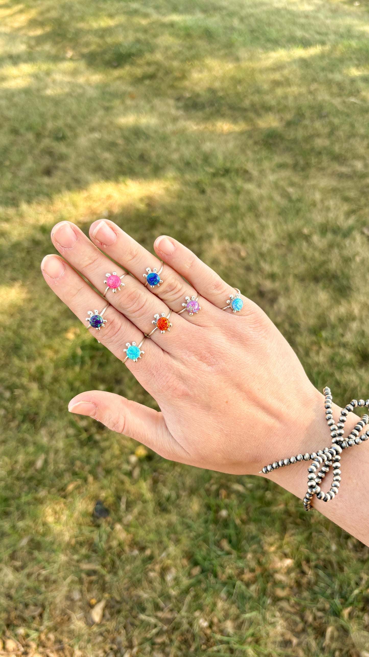 OPAL TURTLE RING - PURPLE