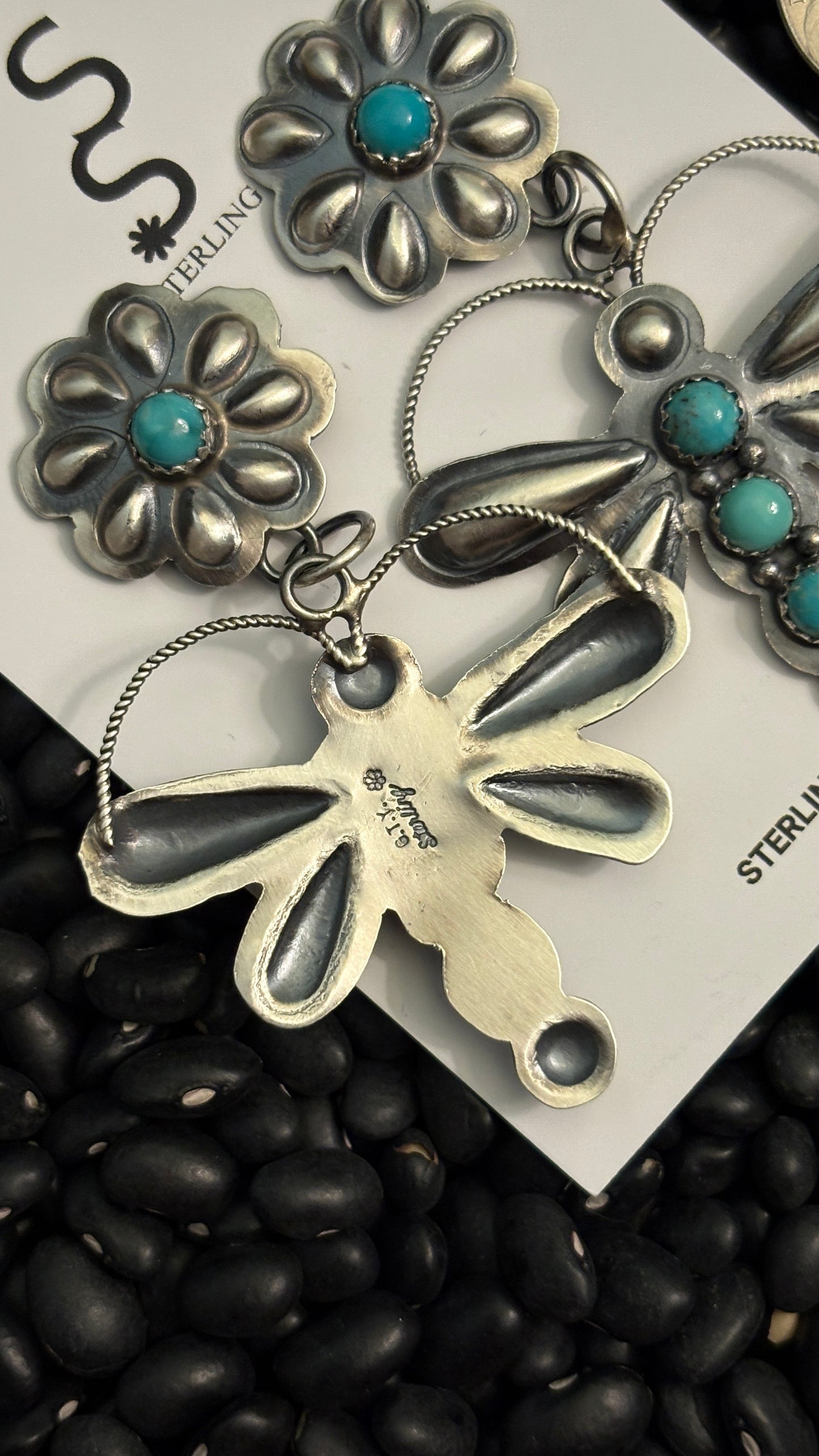 CONCHO DRAGONFLY EARRINGS BY TIM YAZZIE