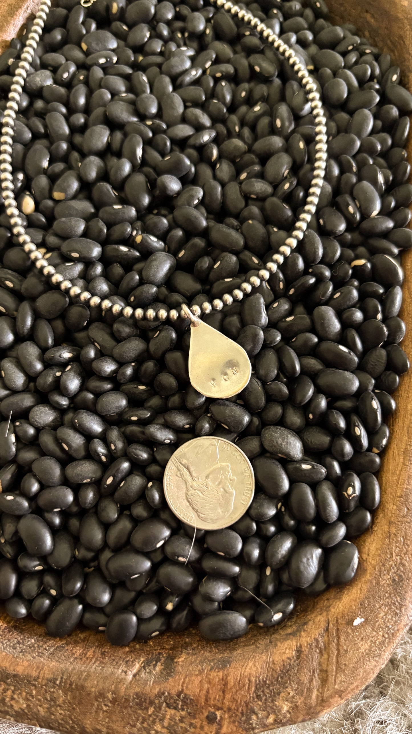 ZUNI MULTI STONE INLAY TEARDROP PENDANT