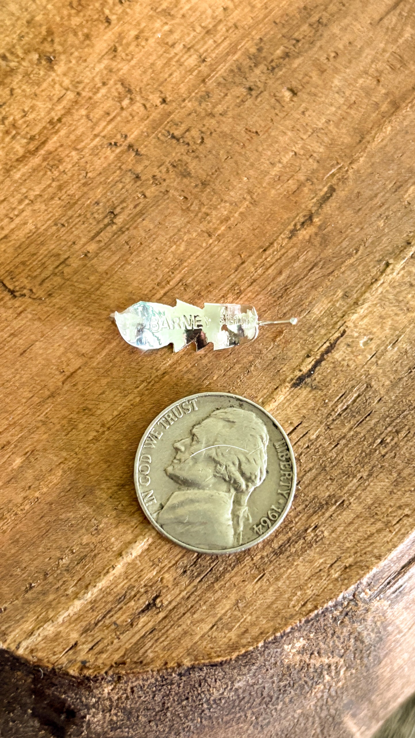 SMALL FEATHER POST EARRINGS