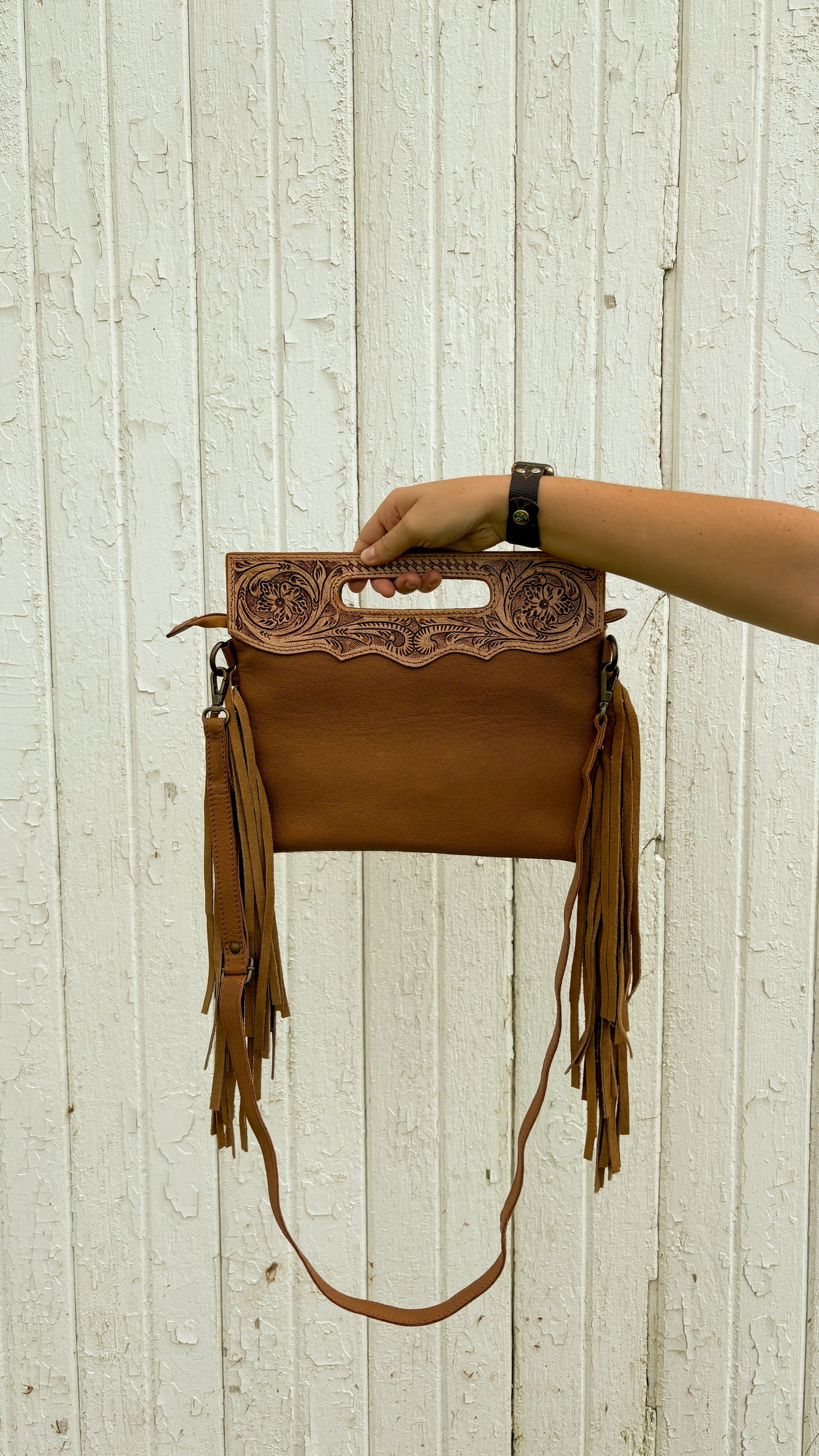 UPCYCLED LV LEATHER CROSSBODY BAG - STYLE 3