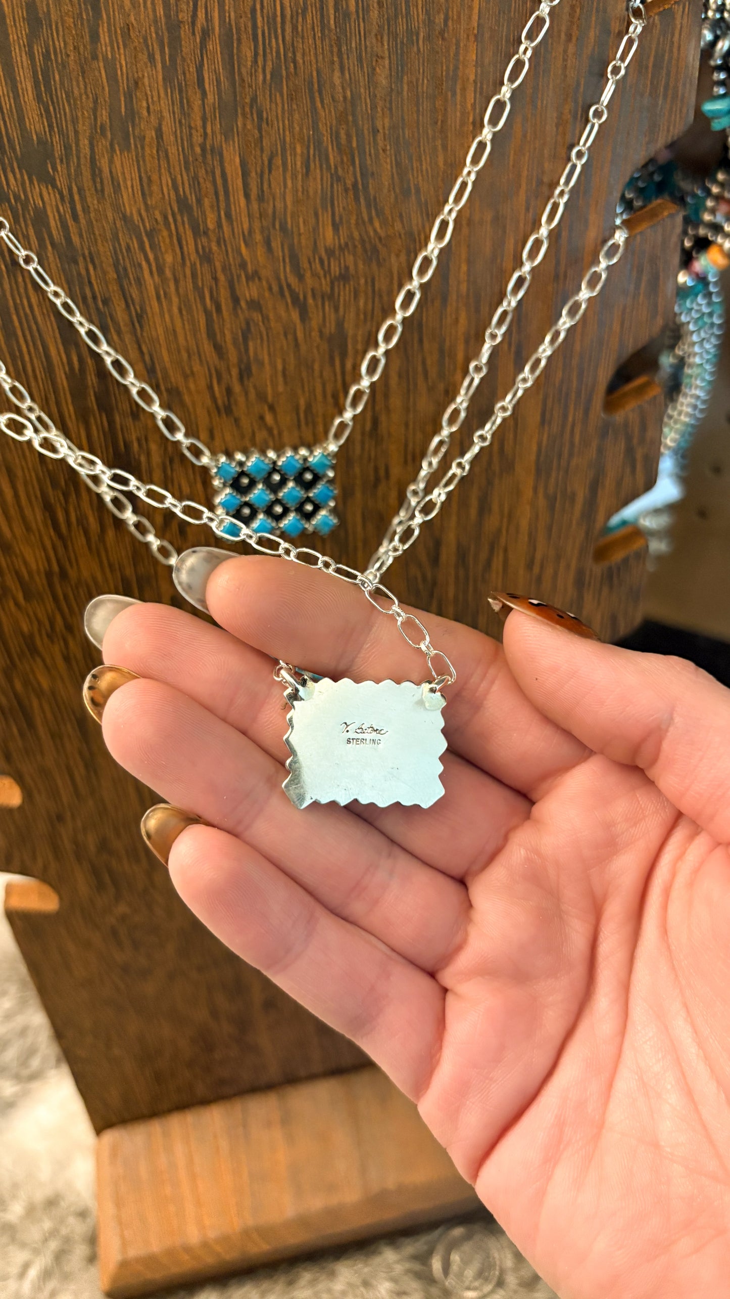 12 STONE KINGMAN TURQUOISE NECKLACE BY VERLEY BETONE