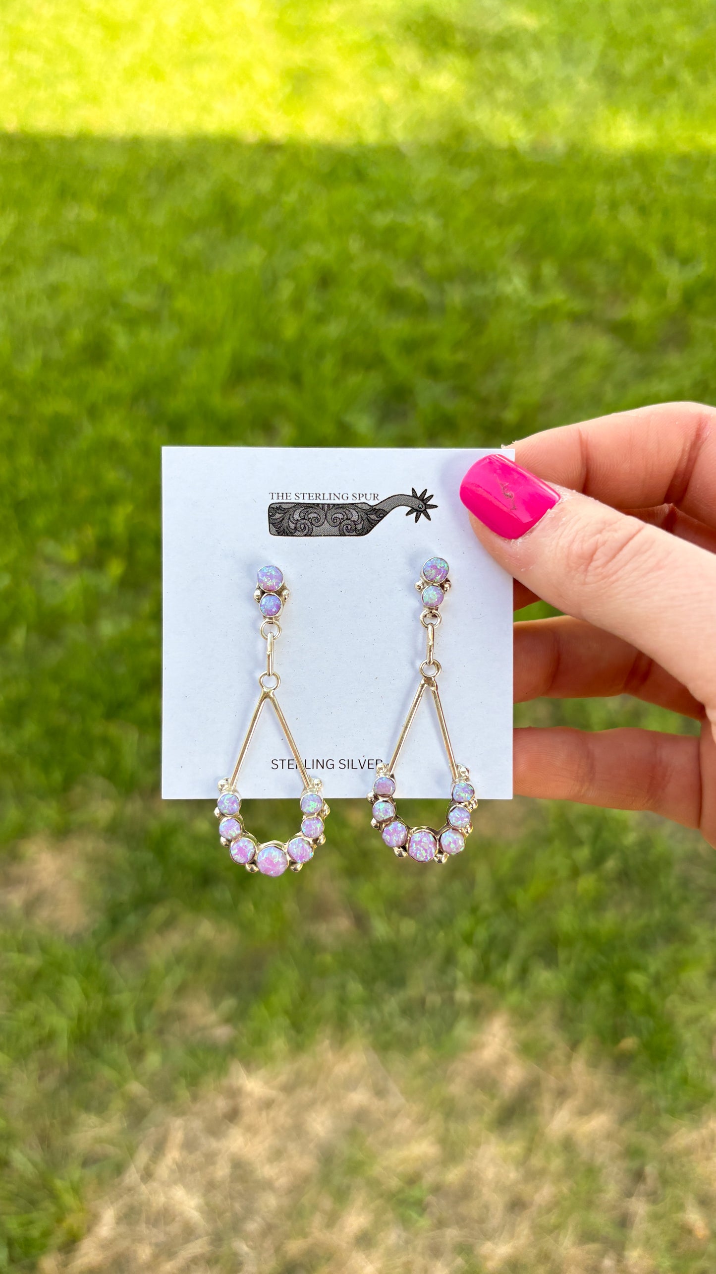 PINK OPAL DANGLE EARRINGS