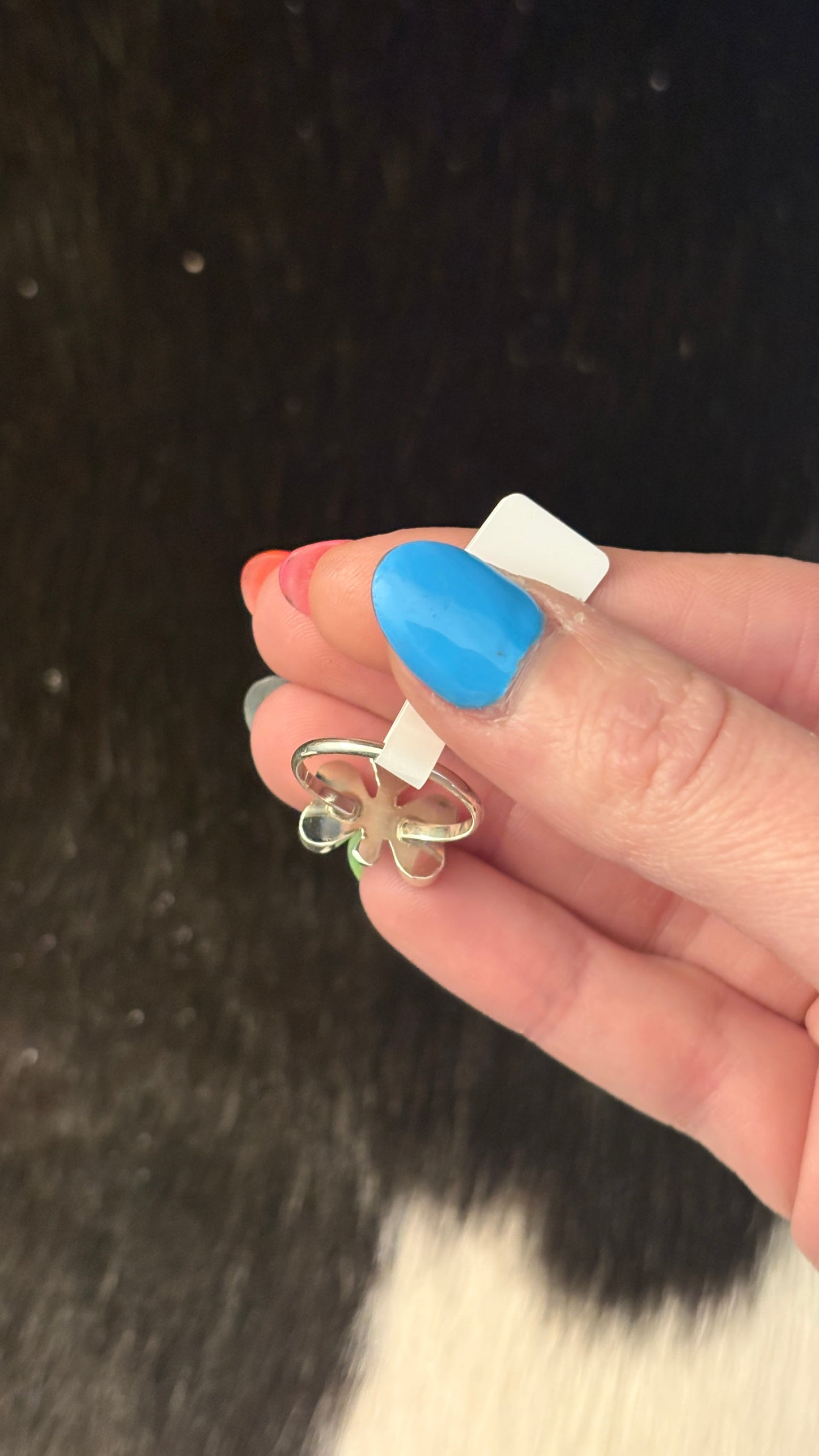 ZUNI TURQUOISE BUTTERFLY RING SWAIN CHARLIE