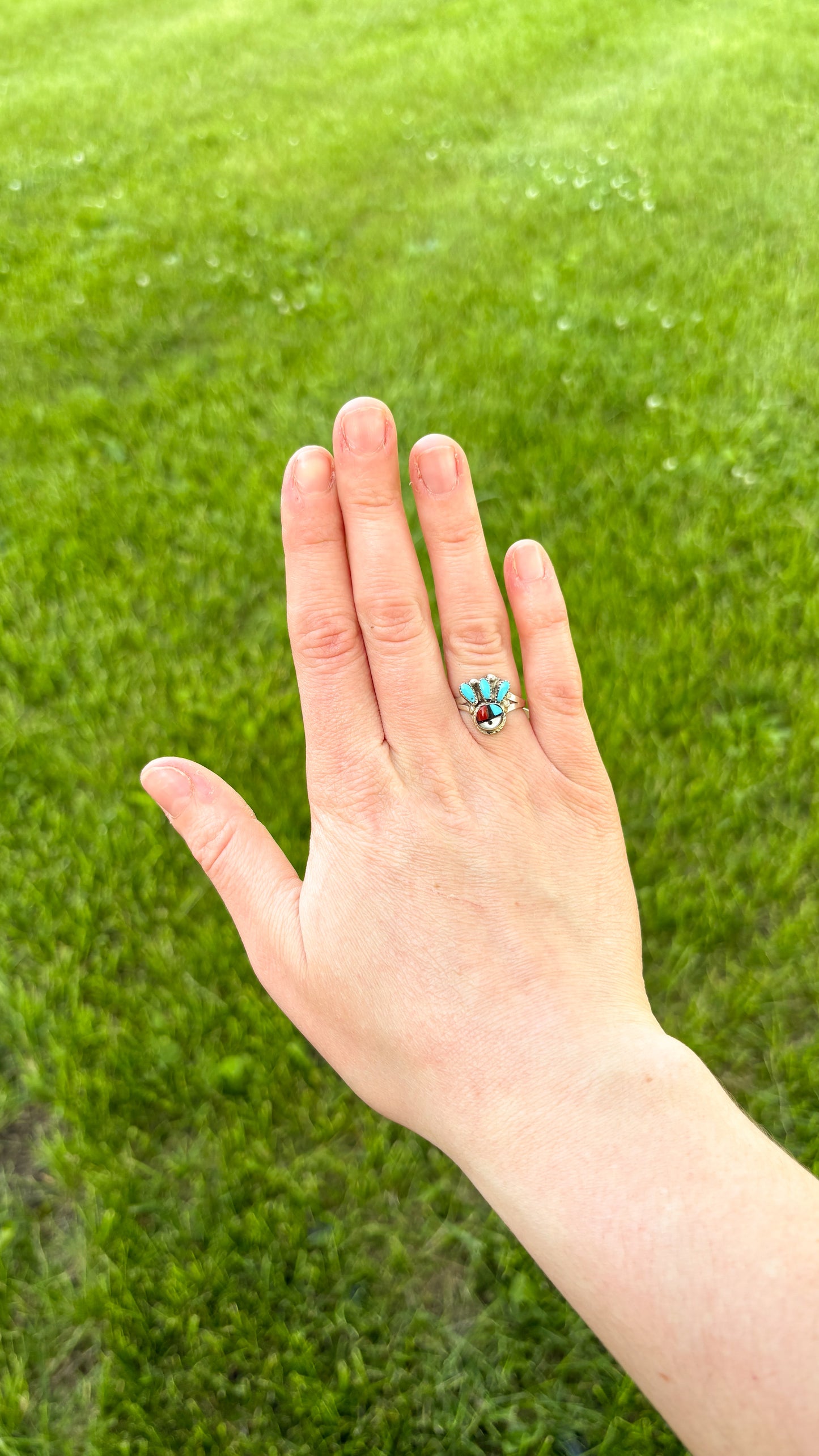 SUNFACE TURQUOISE RING