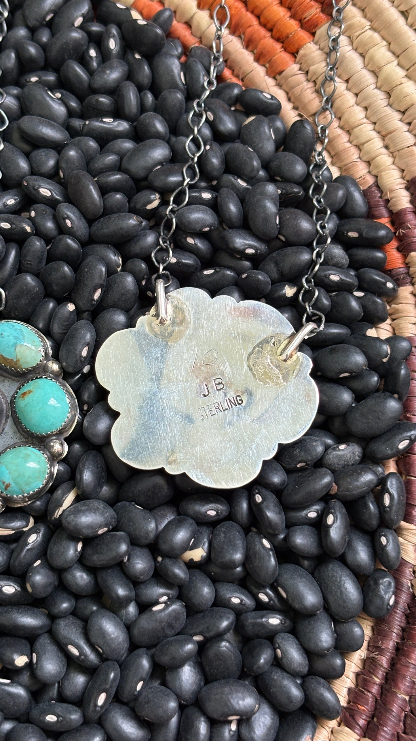 ROYSTON TURQUOISE CLUSTER NECKLACE BY JOAN BEGAY