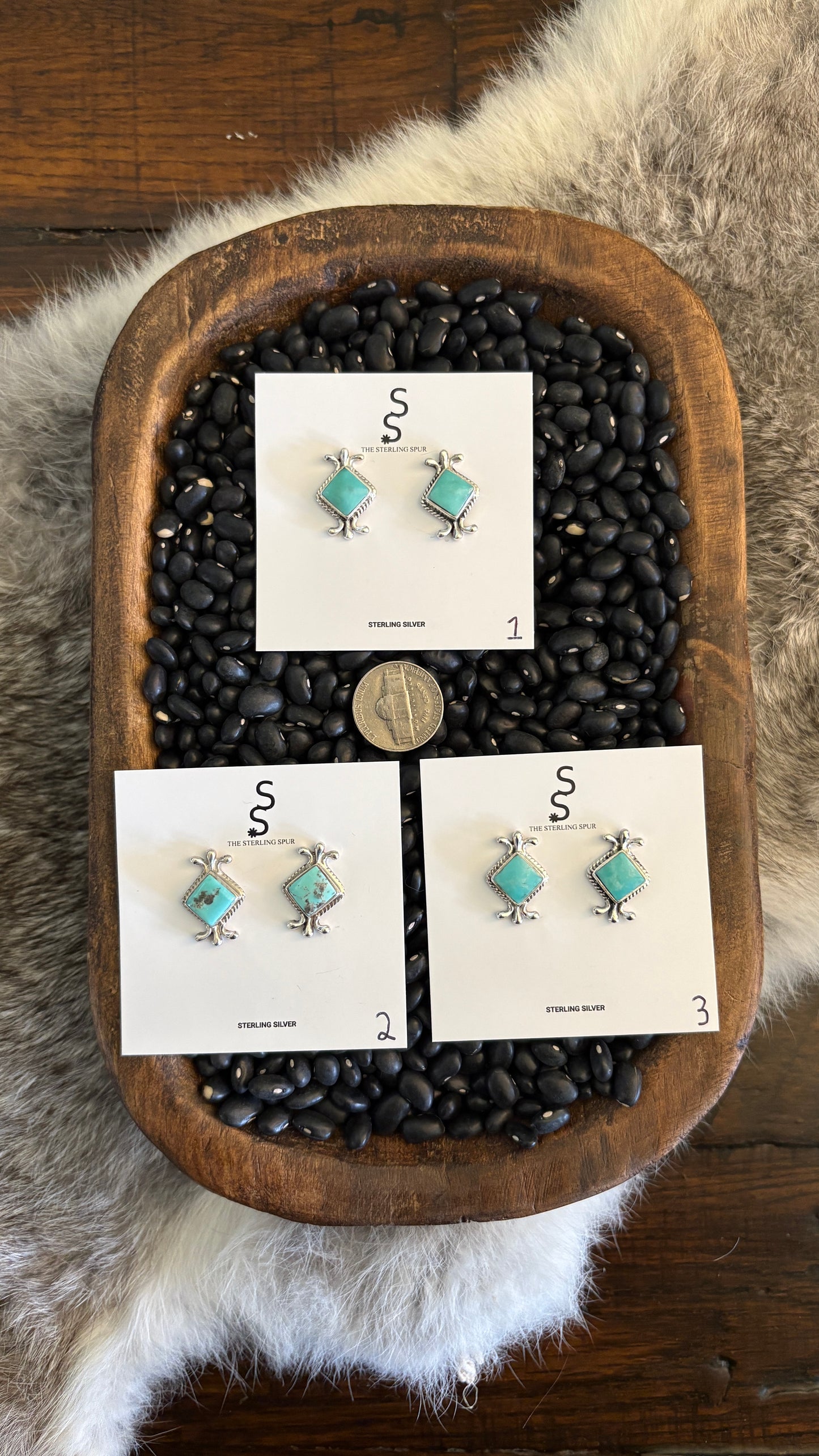 TURQUOISE EARRINGS BY LOUISE JOE