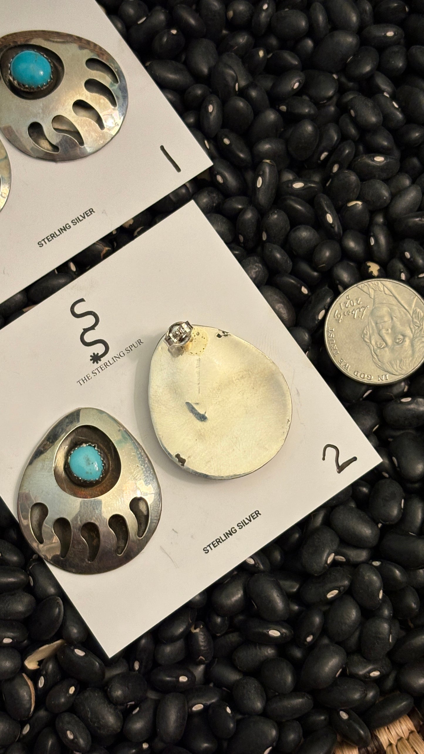 LARGE BEAR PAW POST EARRINGS BY VIRGINIA JOHN