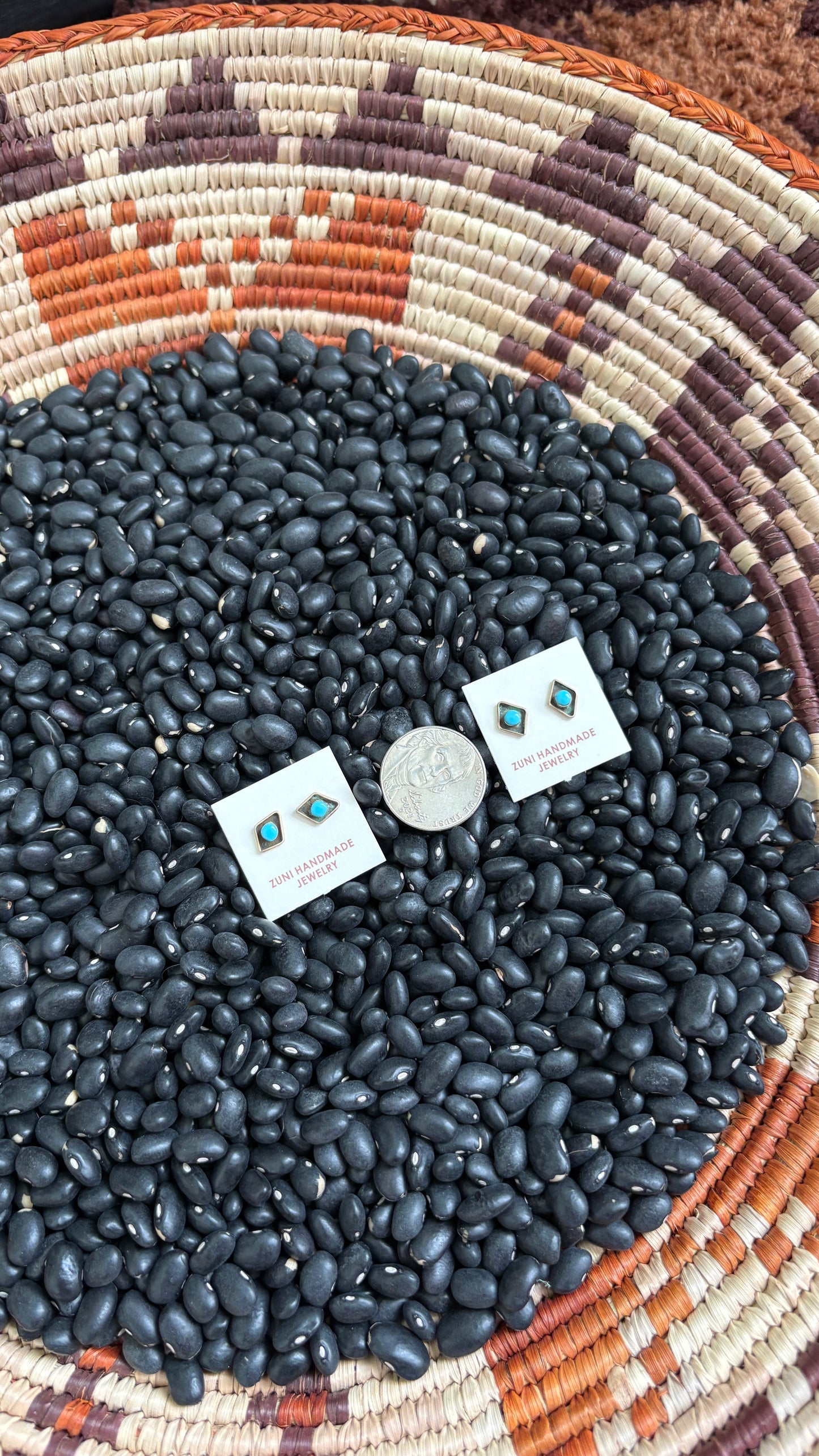 DIAMOND TURQUOISE SHADOWBOX STUDS