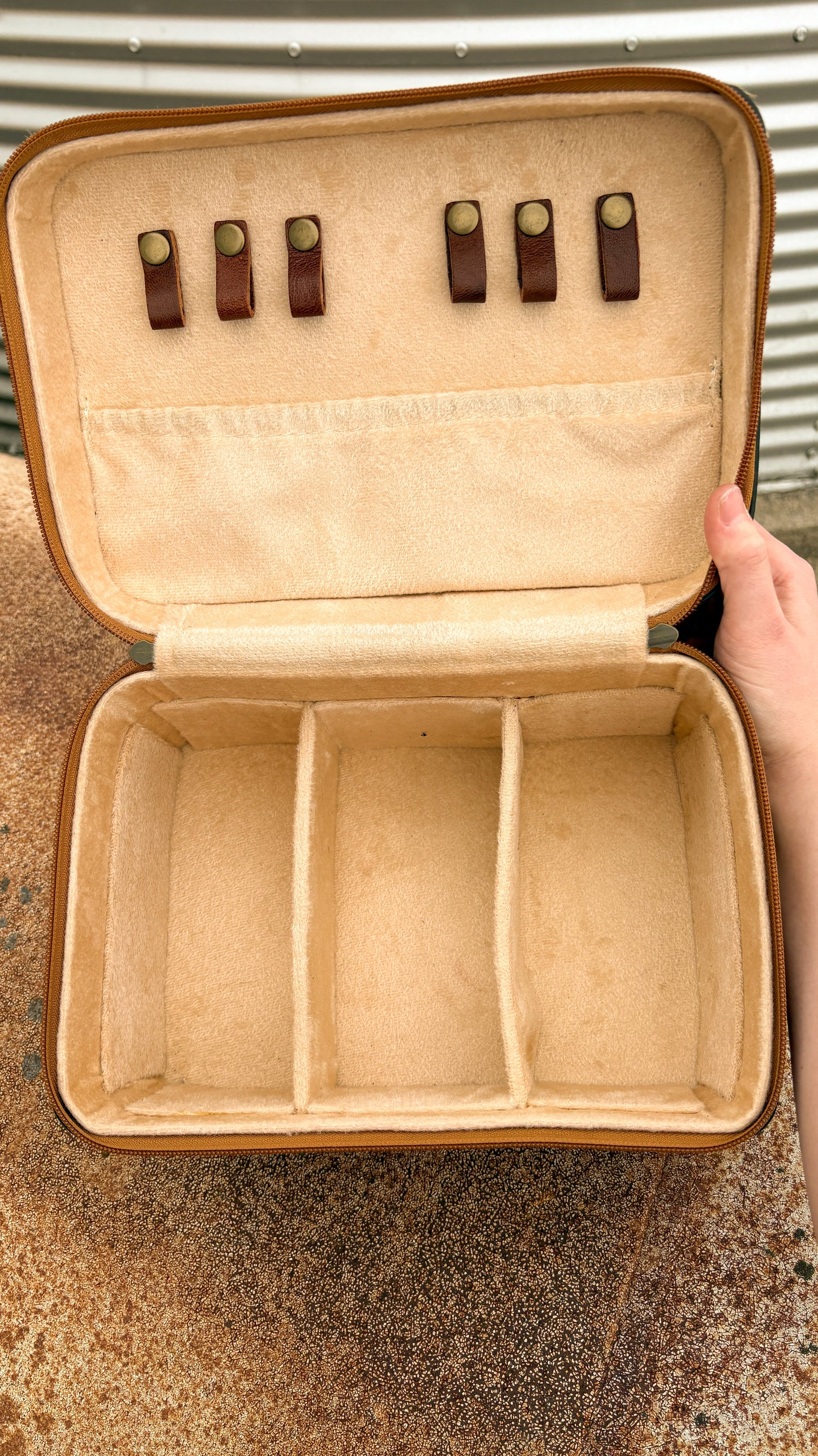 XL ACE OF SPADES CHECKERED COWHIDE JEWELRY BOX