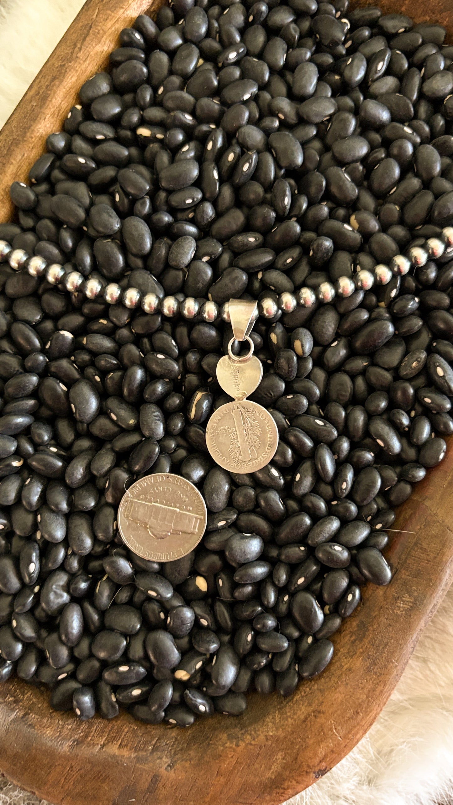 ORANGE SPINY OYSTER MERCURY DIME PENDANT
