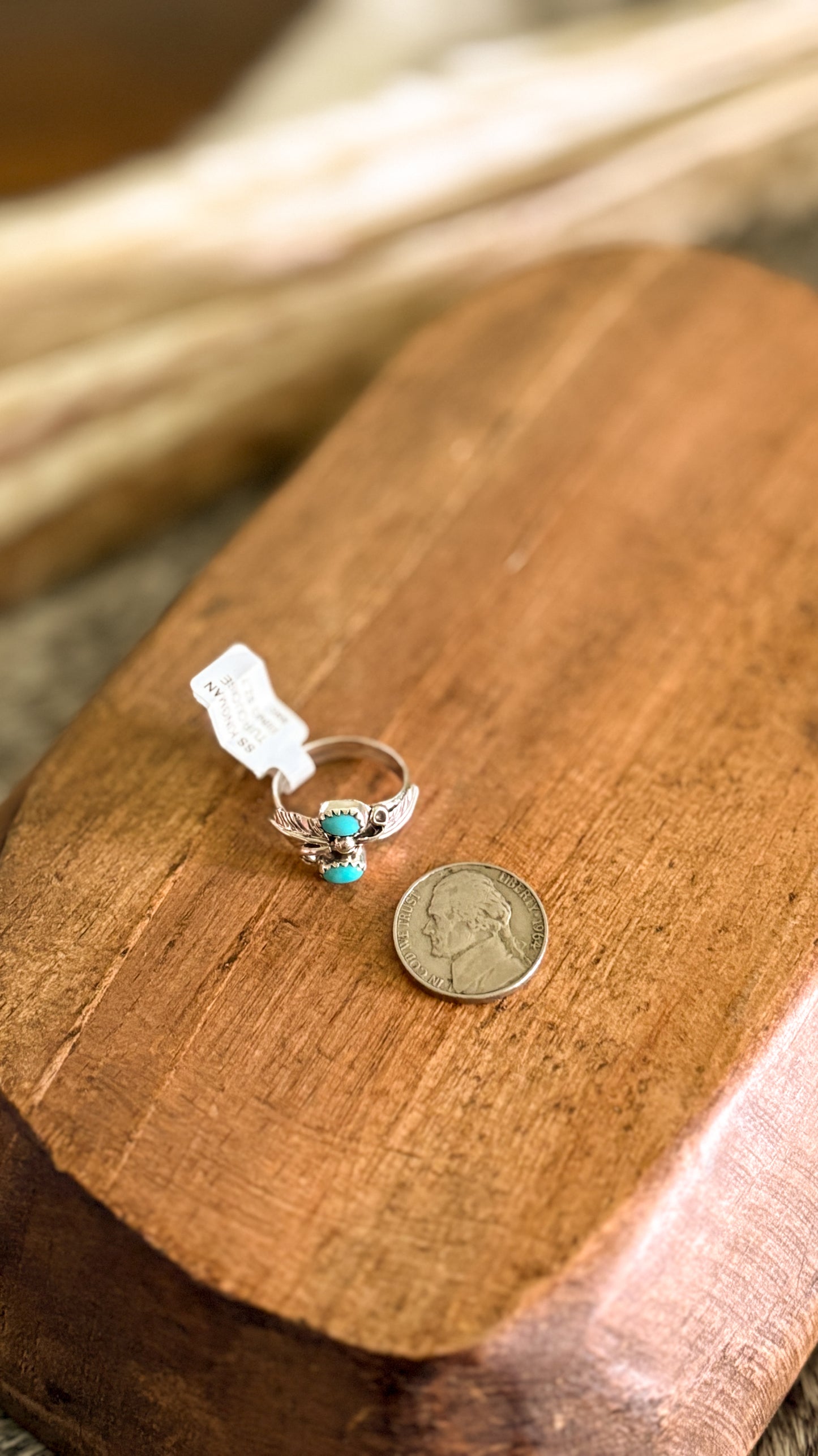 KINGMAN TURQUOISE RING BY HARRY YAZZIE