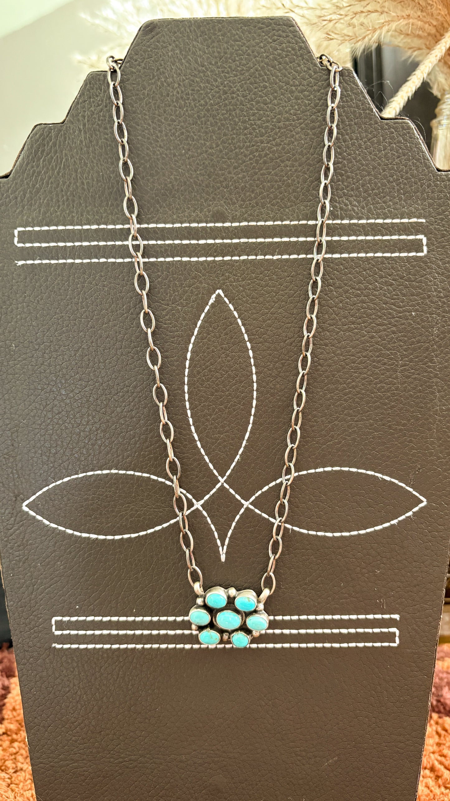 TURQUOISE MINI CLUSTER NECKLACE SHEILA BECENTI