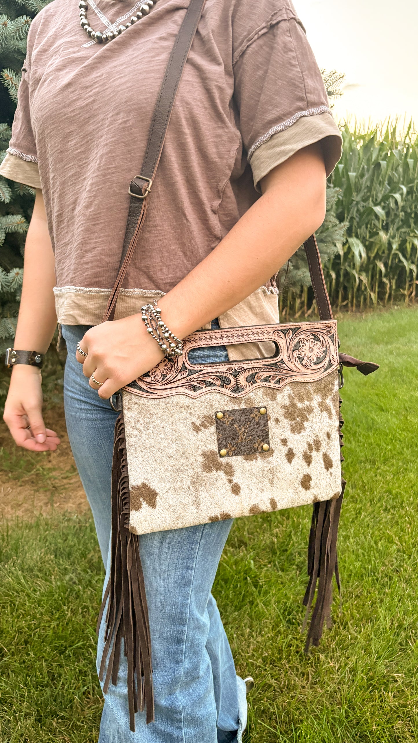 UPCYCLED LV CROSSBODY BAG - STYLE 14