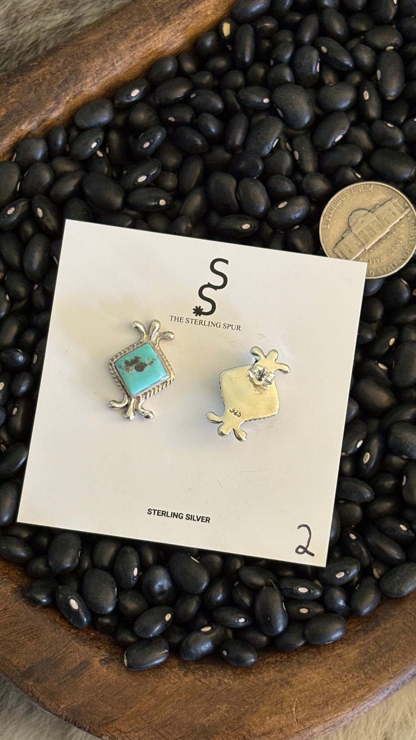 TURQUOISE EARRINGS BY LOUISE JOE