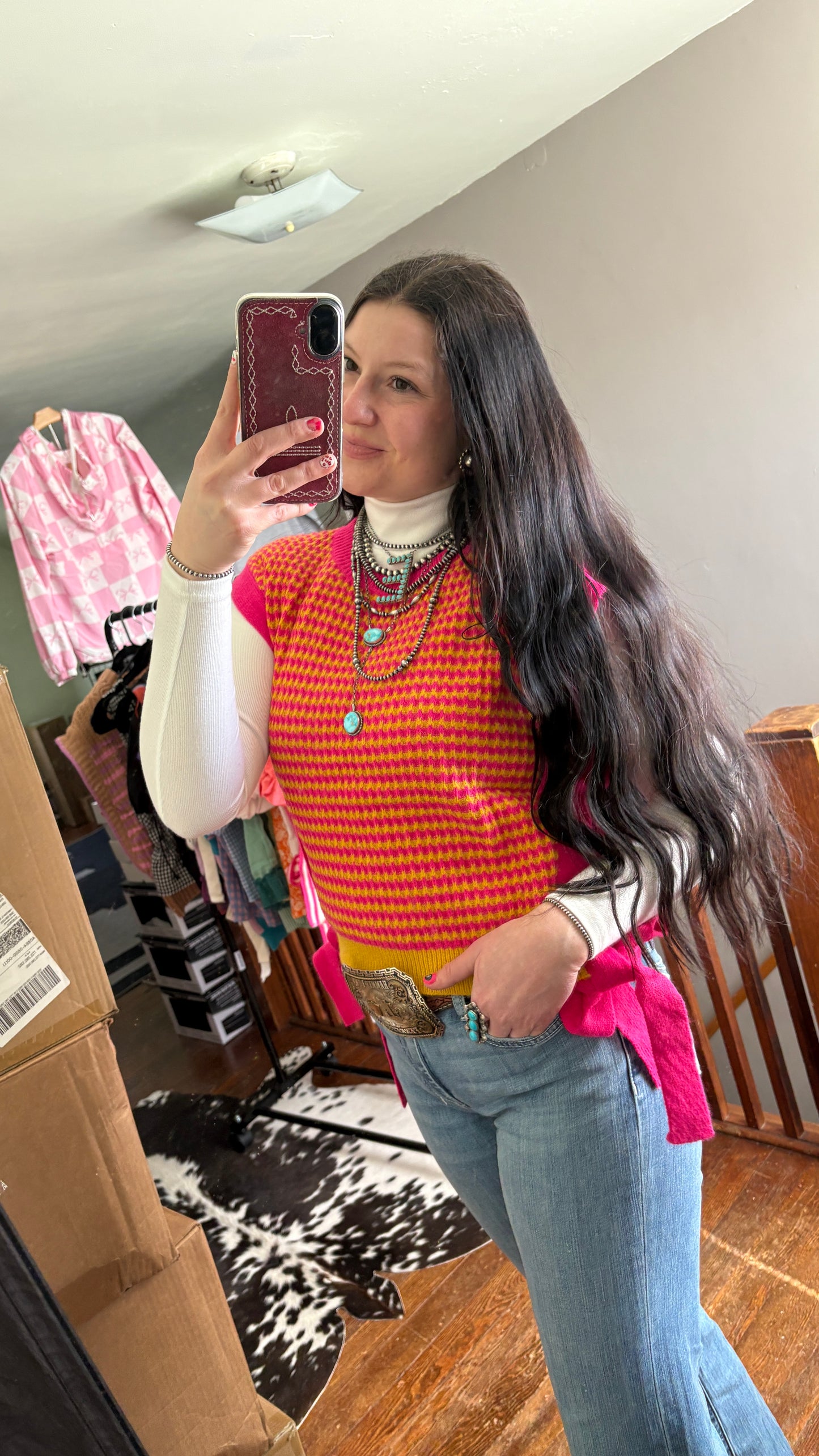 STRIPED TIE SWEATER VEST