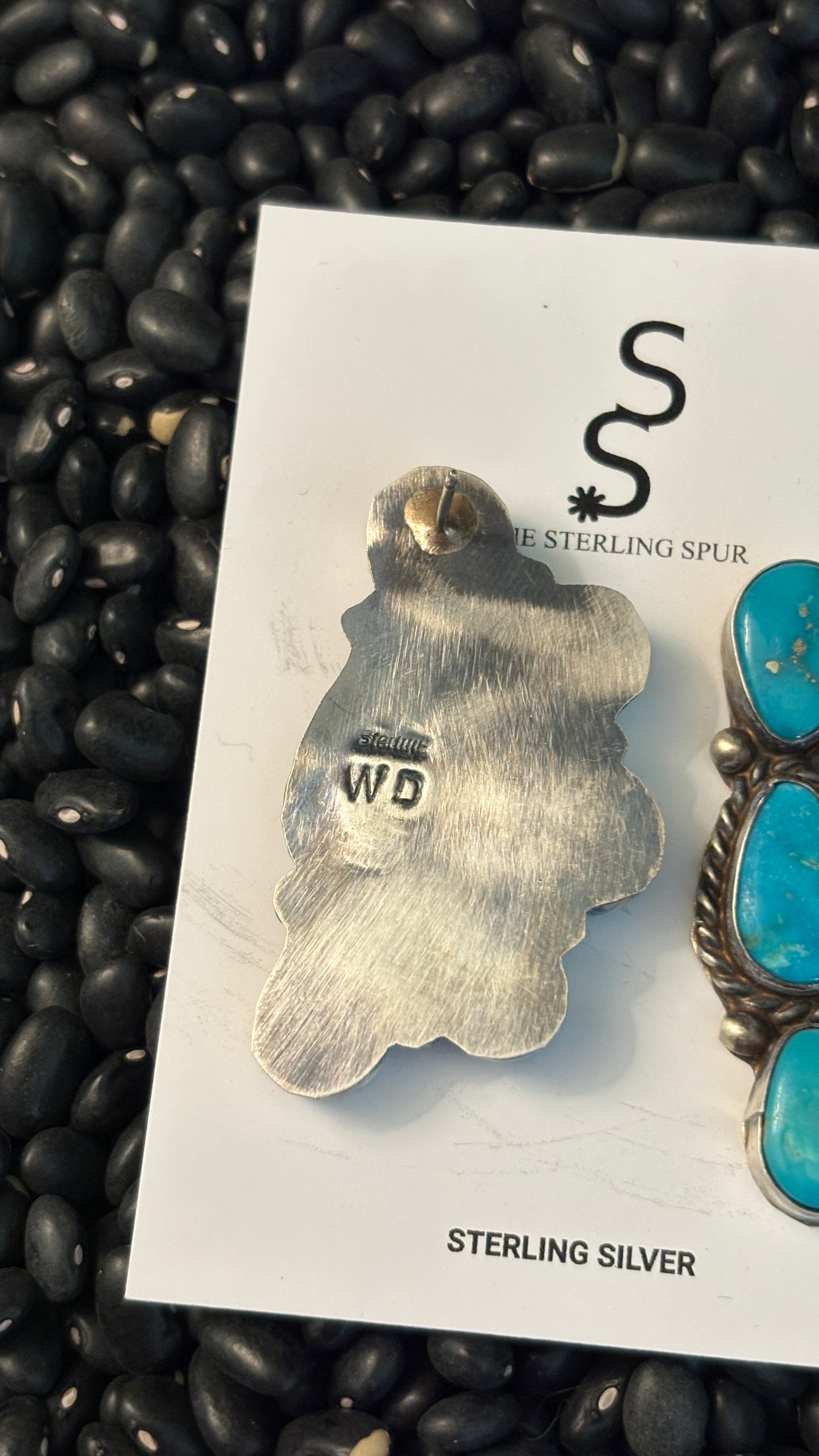 XL KINGMAN TURQUOISE HALF CLUSTER EARRINGS BY WILSON DAWES
