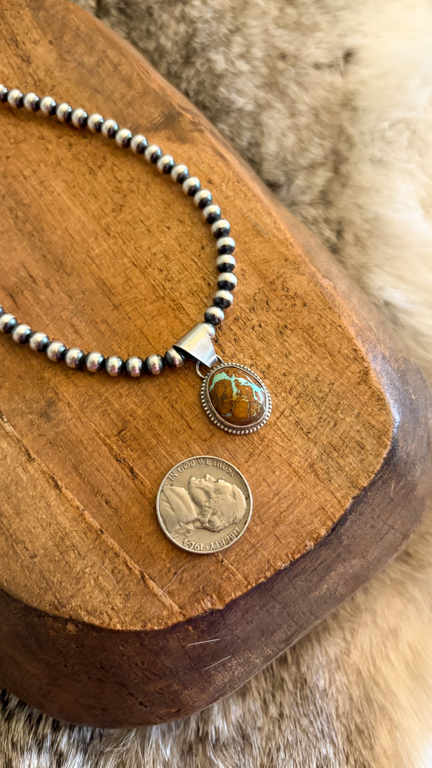 ROYSTON RIBBON TURQUOISE PENDANT