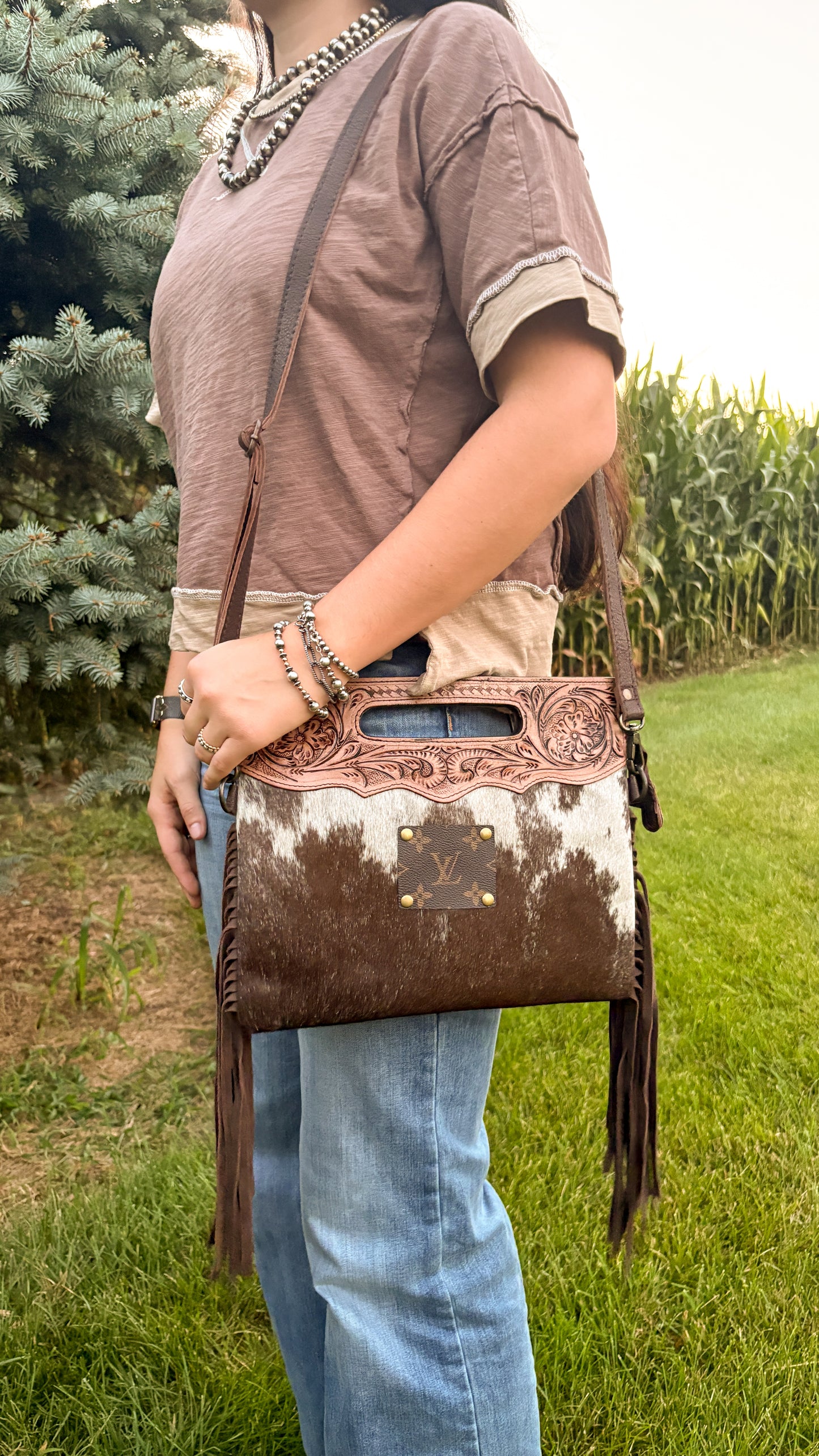 UPCYCLED LV CROSSBODY BAG - STYLE 18
