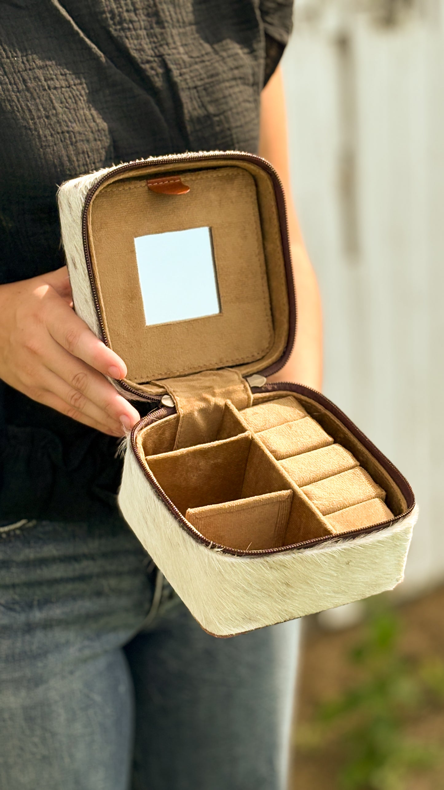 UPCYCLED LV COWHIDE JEWELRY BOX - STYLE 1