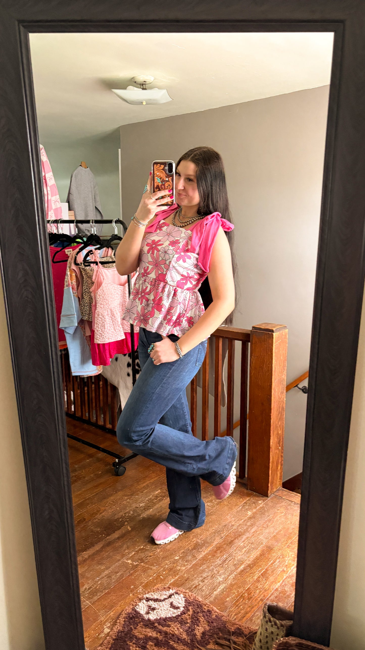 FLORAL TANK TOP - PINK