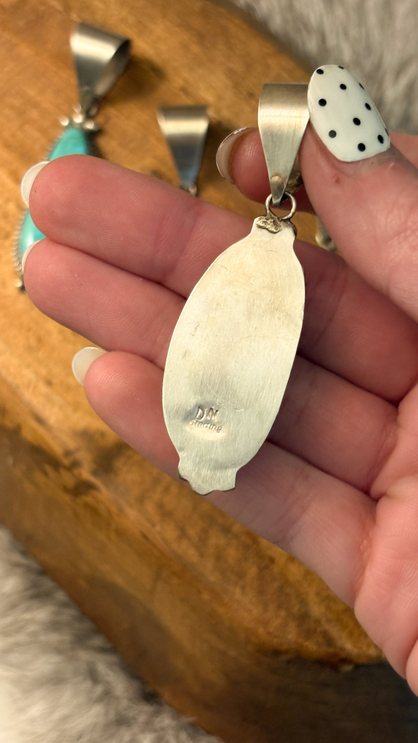 BLACKJACK TURQUOISE PENDANT BY DONOVAN NEZ