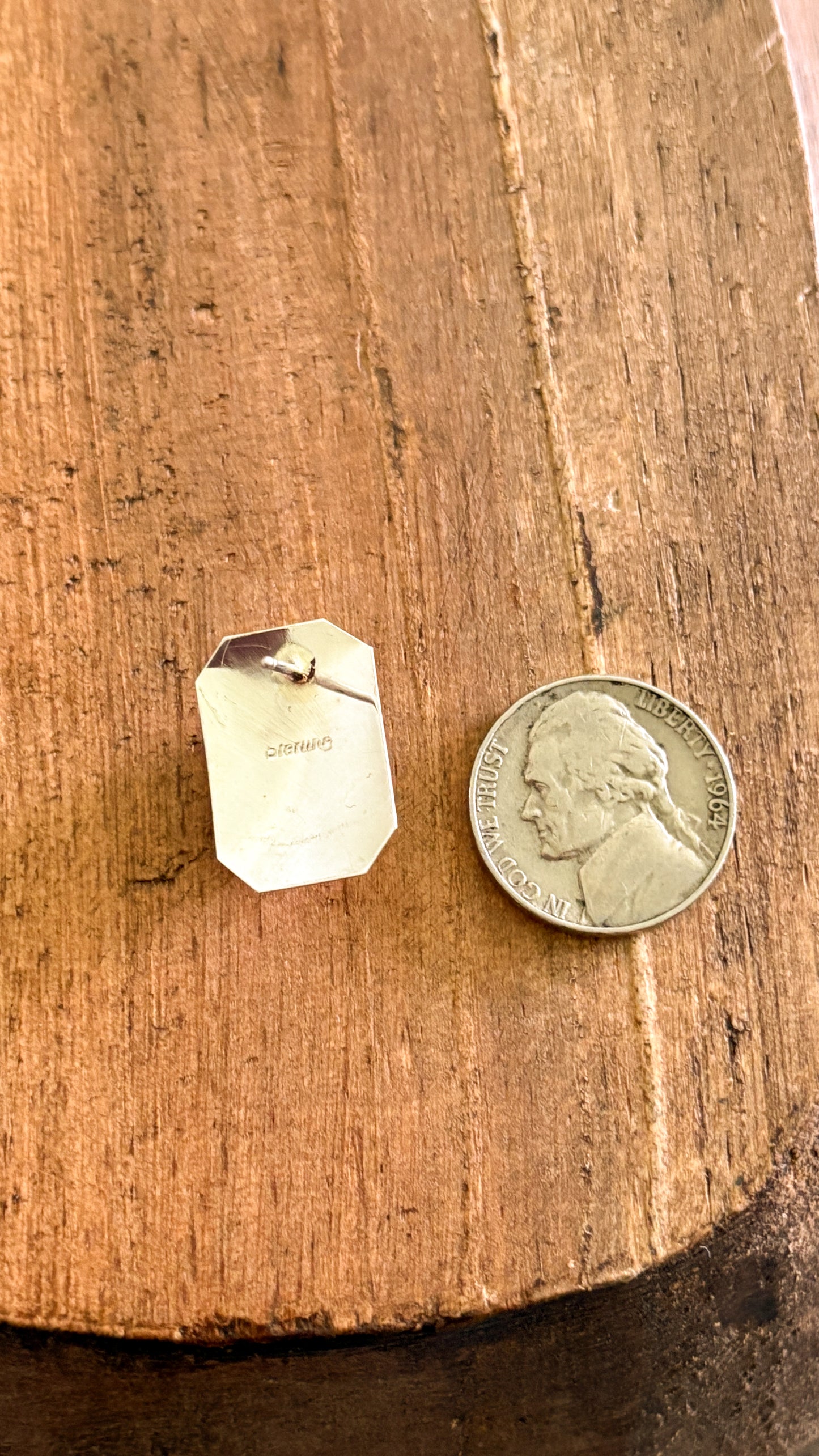 RECTANGLE BLACK ONYX STUDS