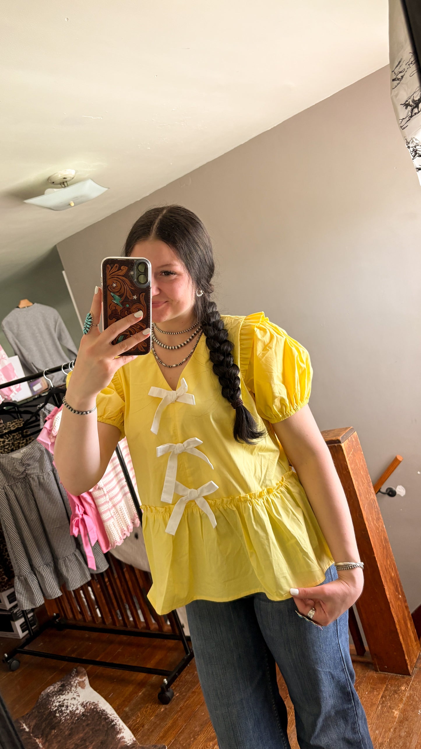 YELLOW TIE TOP