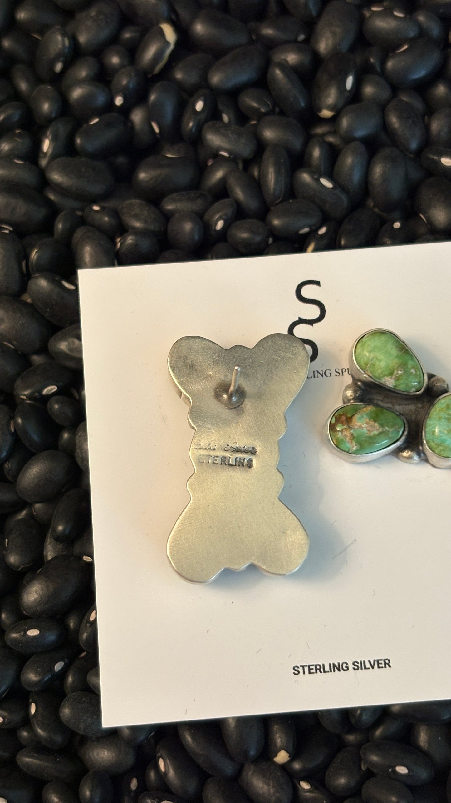 5 STONE SONORAN GOLD TURQUOISE EARRINGS BY ELLA PETERS