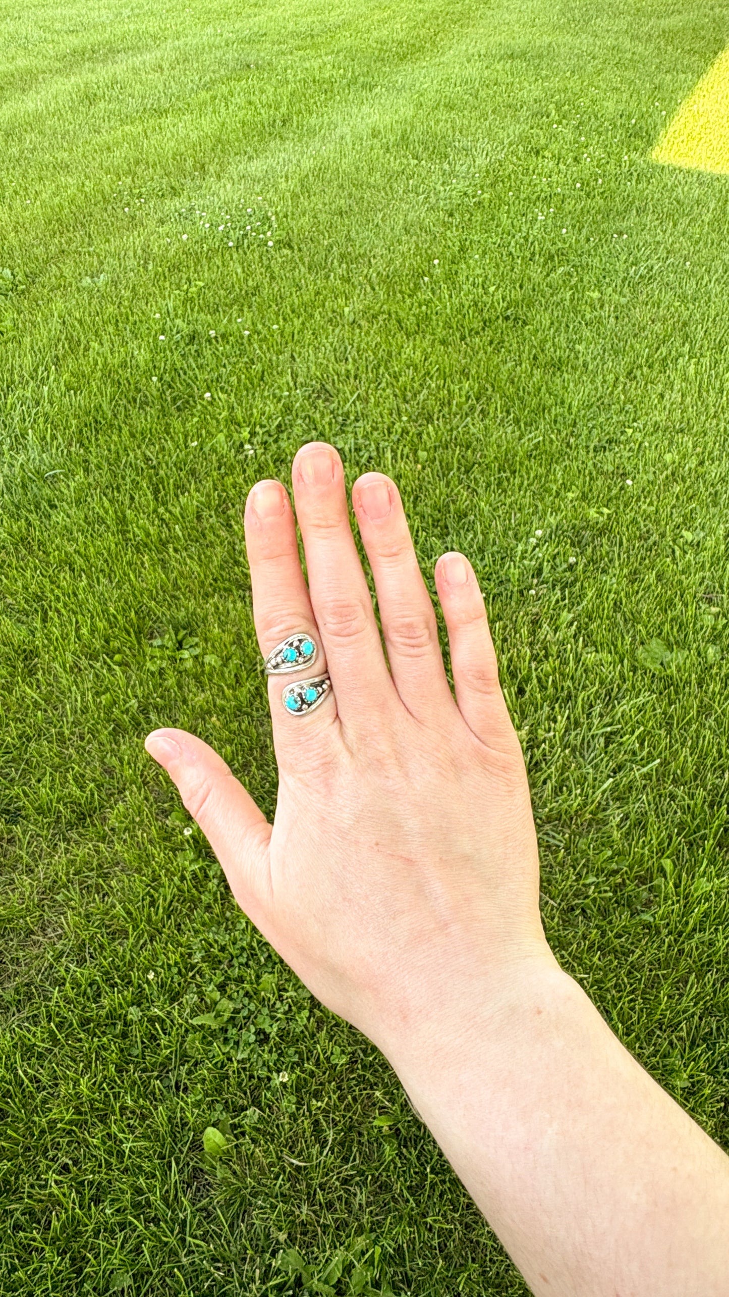 TURQUOISE ADJUSTABLE RING BY BOBBY PLATERO