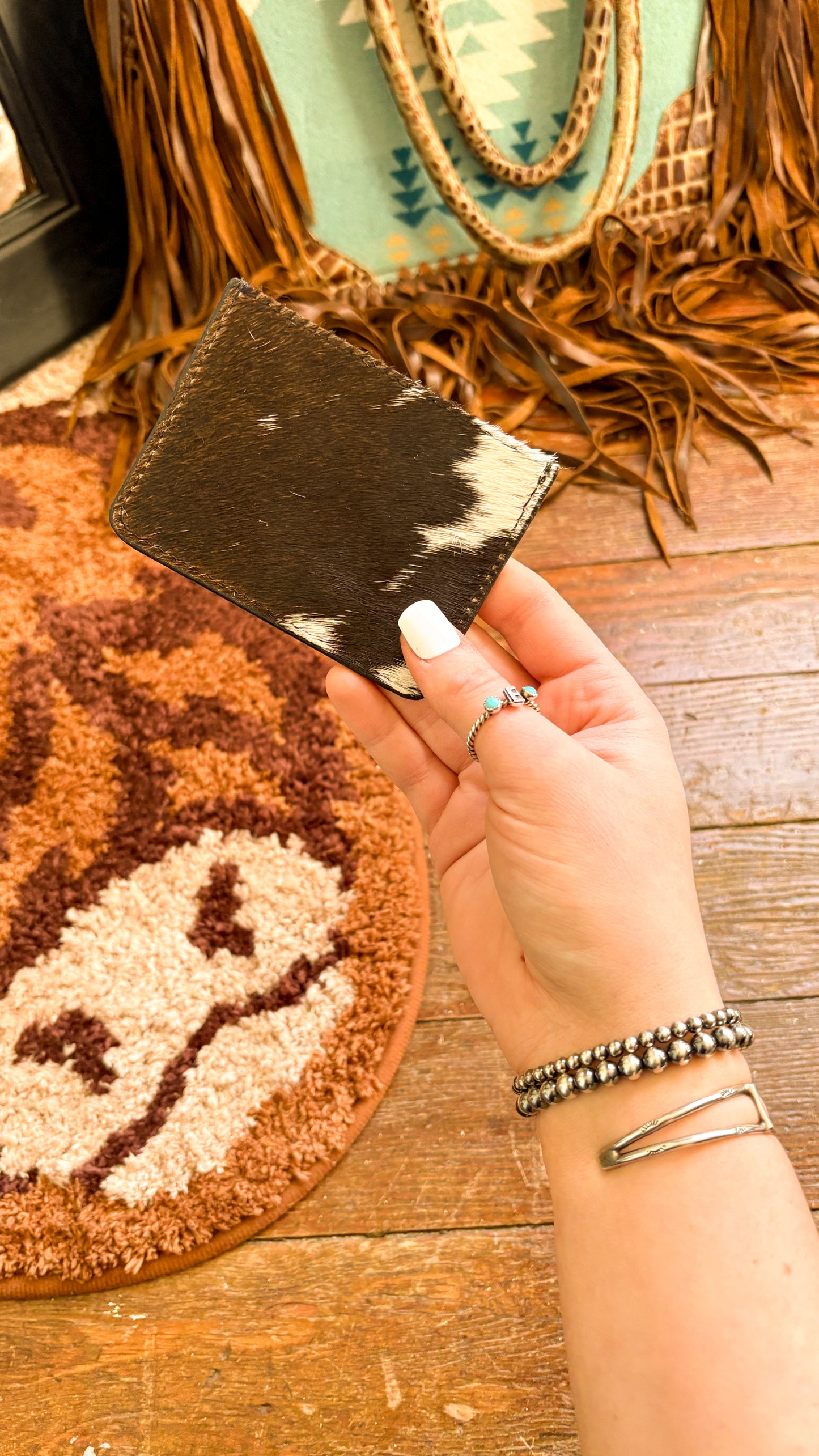 SMALL COWHIDE CARDHOLDER
