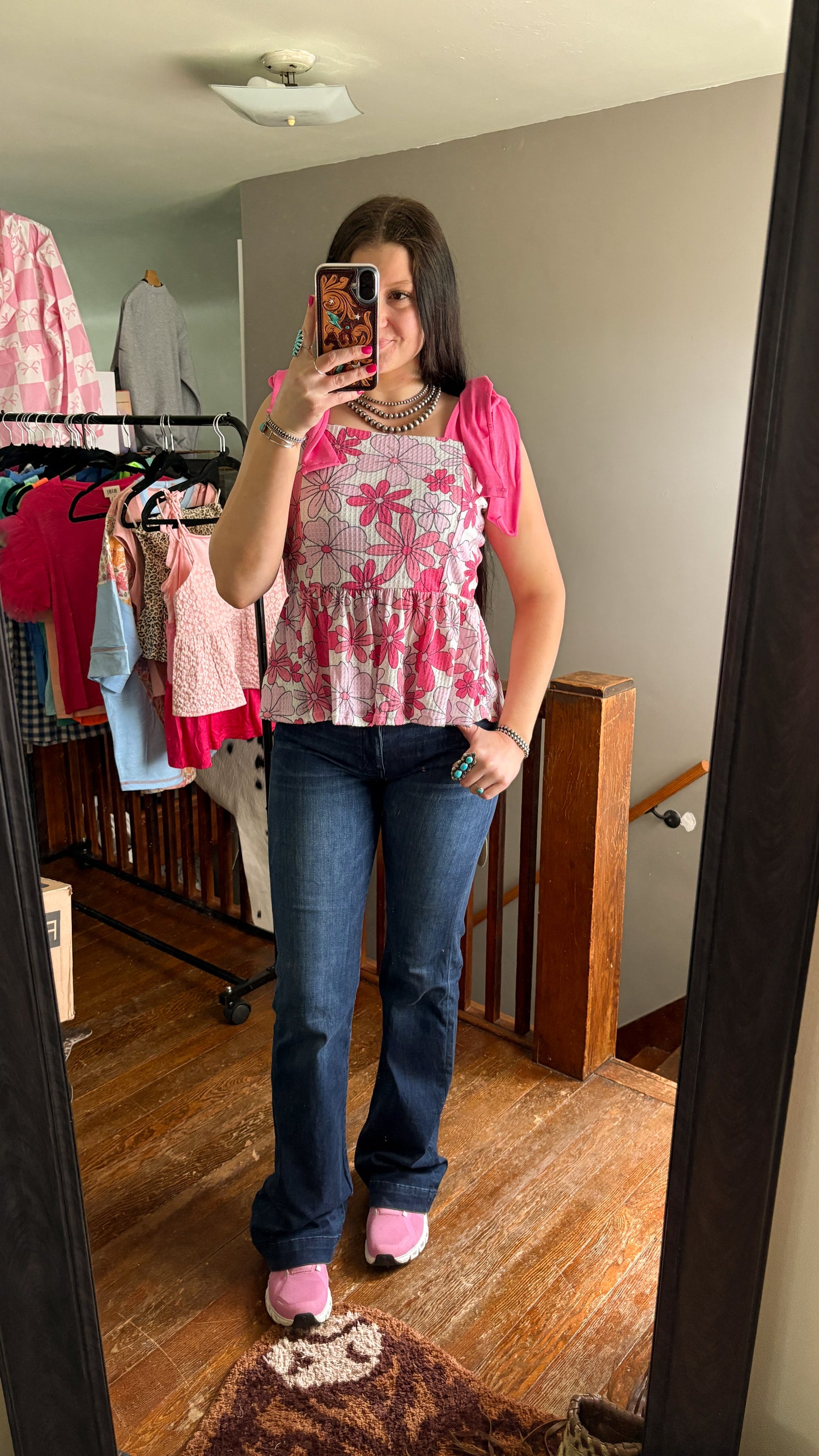 FLORAL TANK TOP - PINK