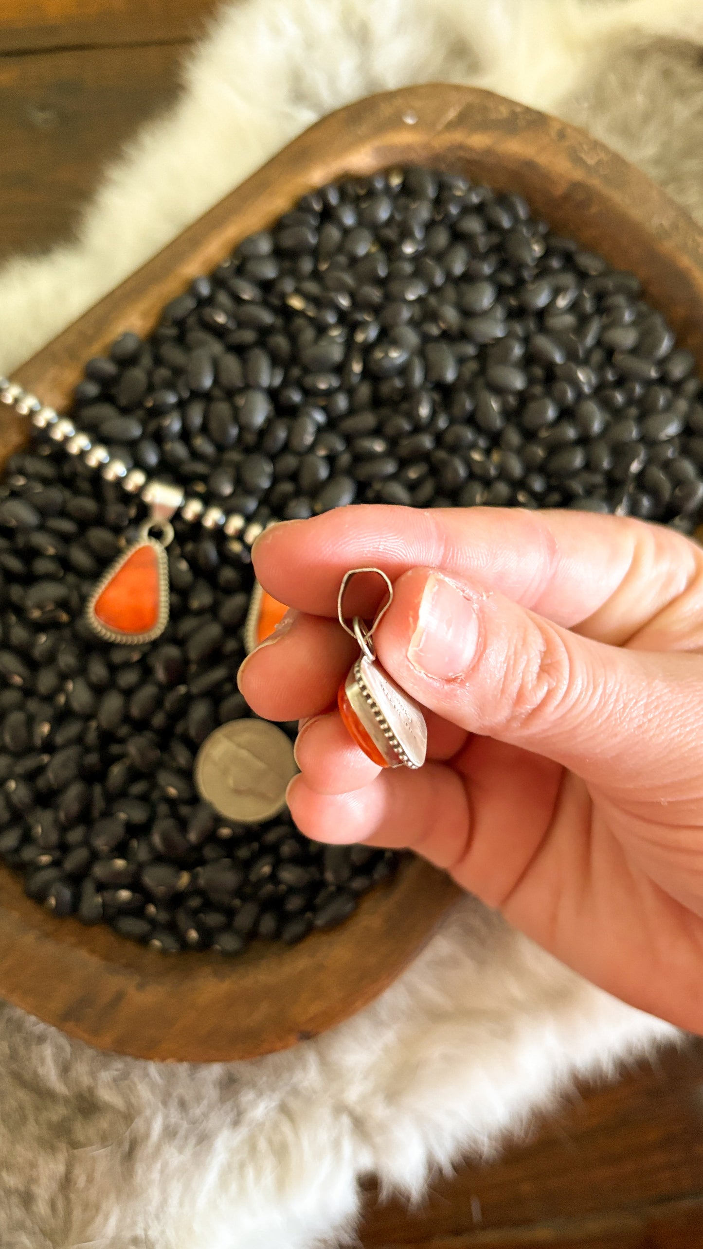 ORANGE SPINY OYSTER PENDANT