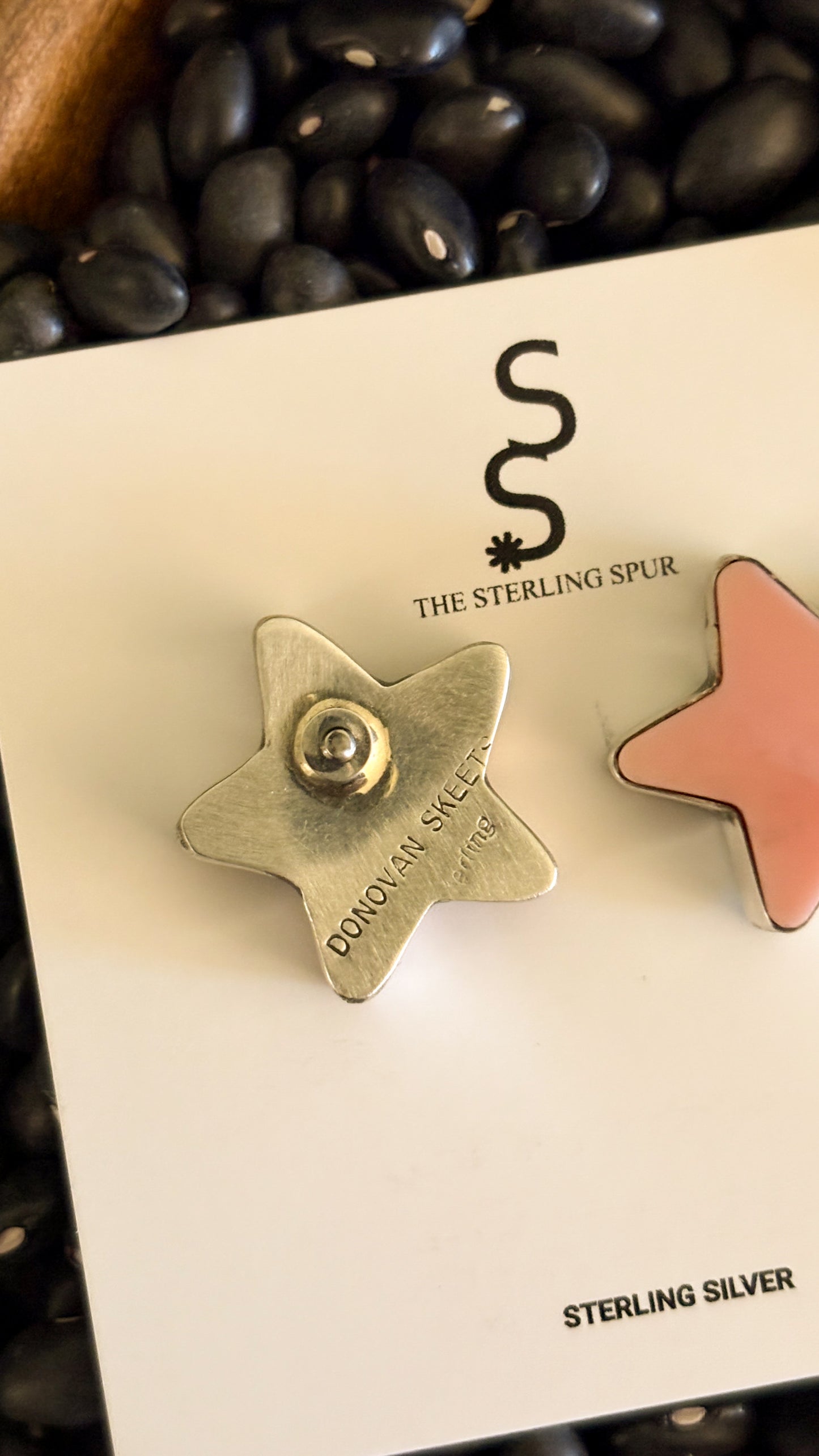 PINK CONCH STAR STATEMENT EARRINGS