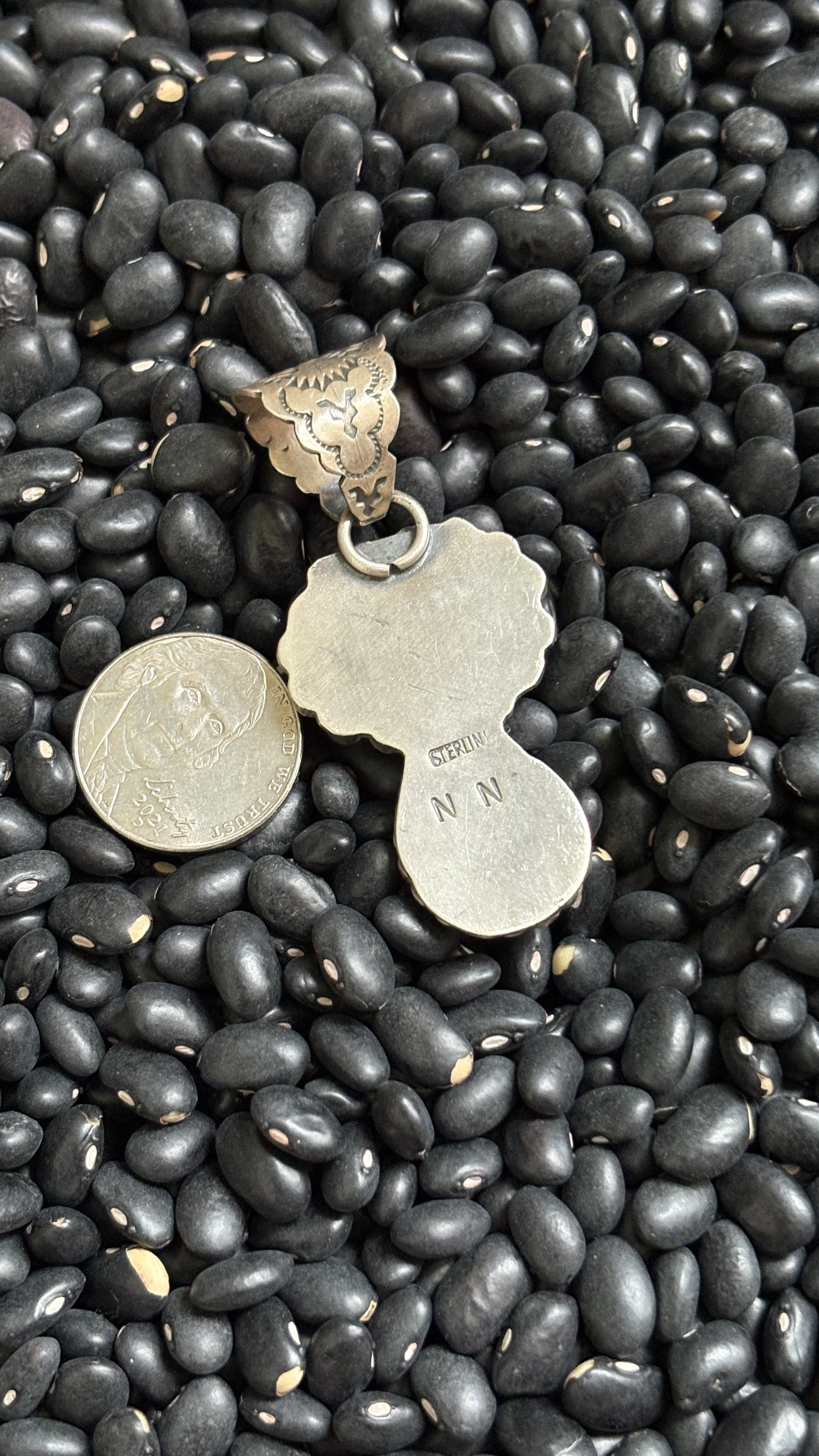 STATEMENT GOLDEN HILLS TURQUOISE PENDANT W STARSHOT DETAIL