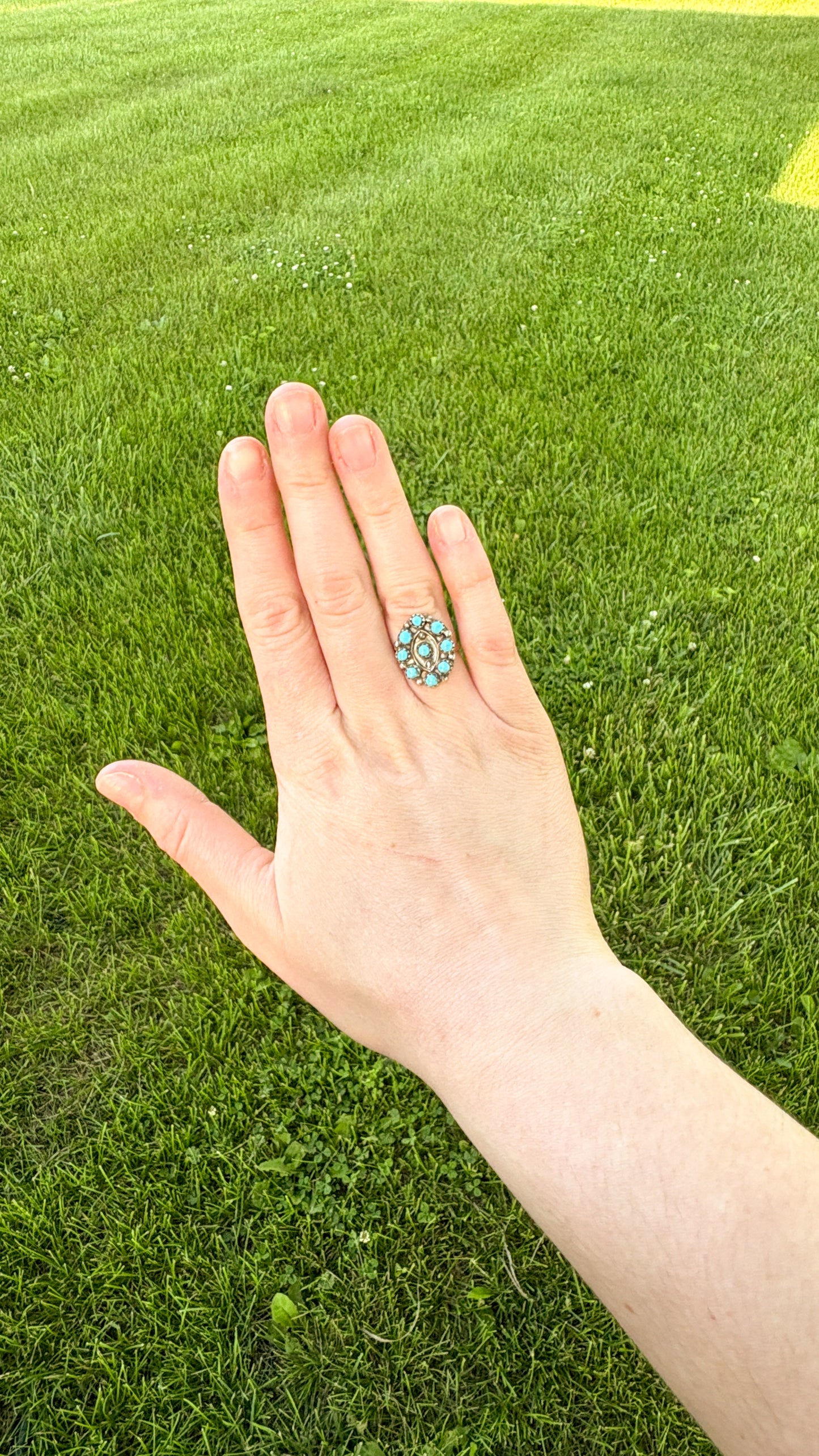 TURQUOISE CLUSTER RING