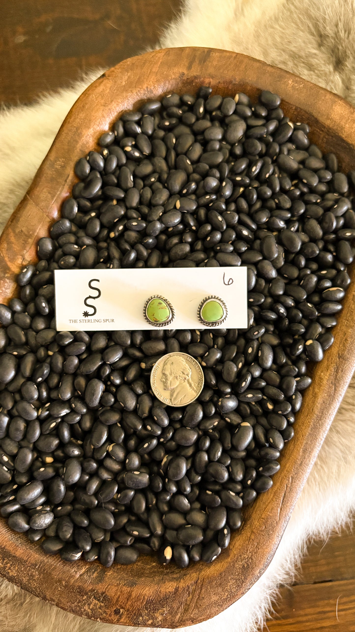 SMALL TURQUOISE POST EARRINGS