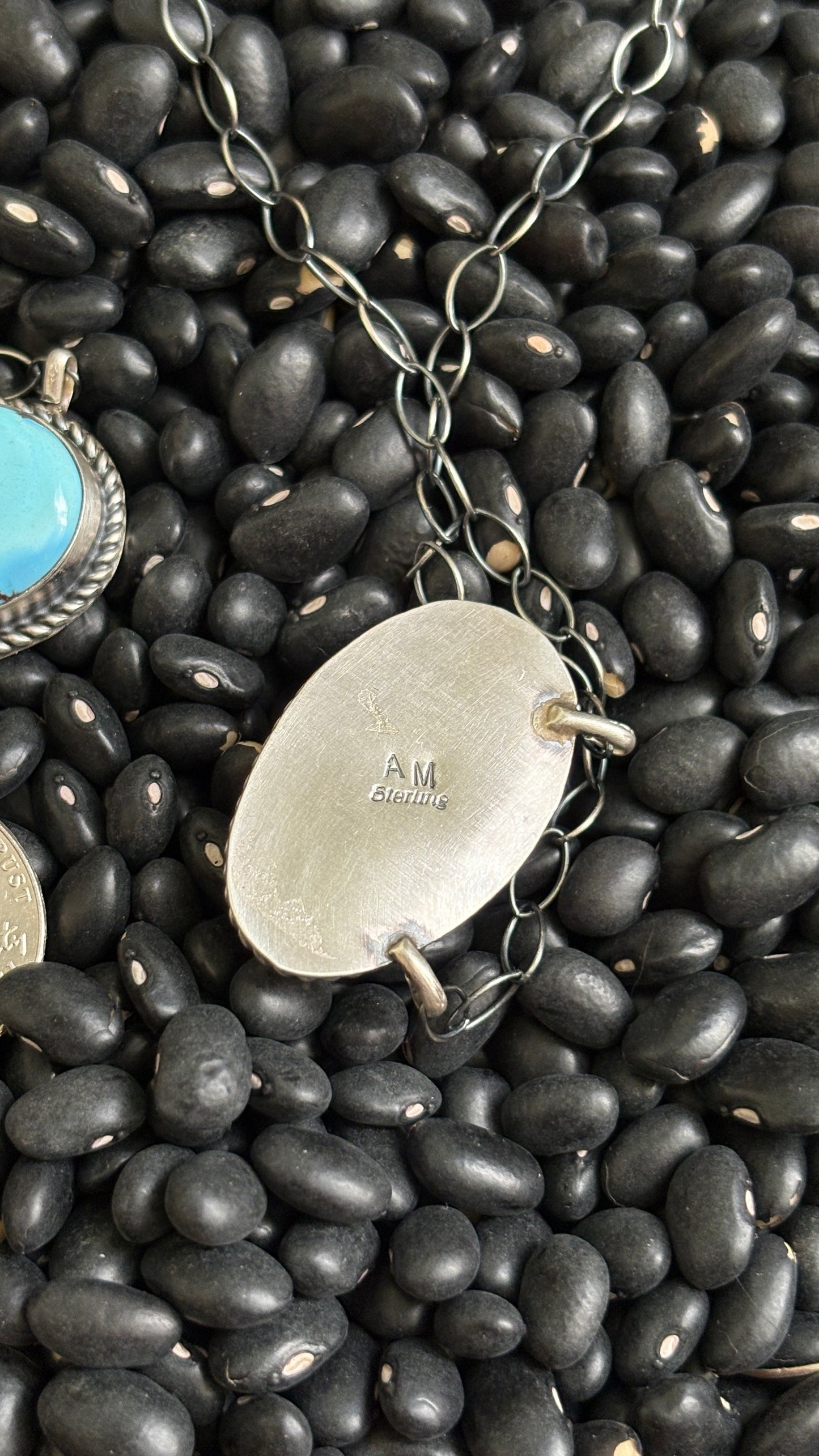 GOLDEN HILLS TURQUOISE OVAL STATEMENT NECKLACE BY ANTIONETTE MARTINEZ