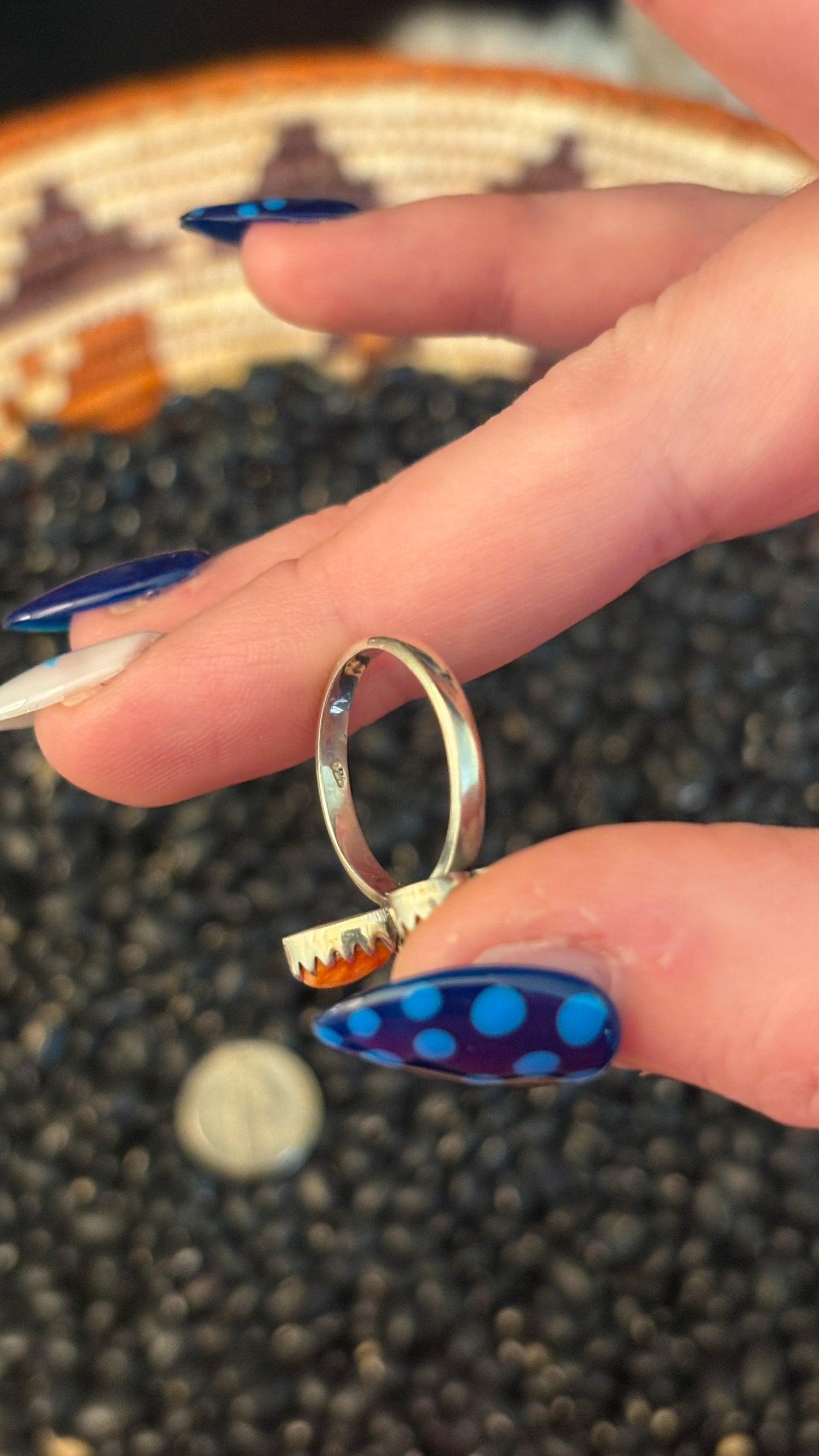 ORANGE SPINY OYSTER MINI NAJA RING