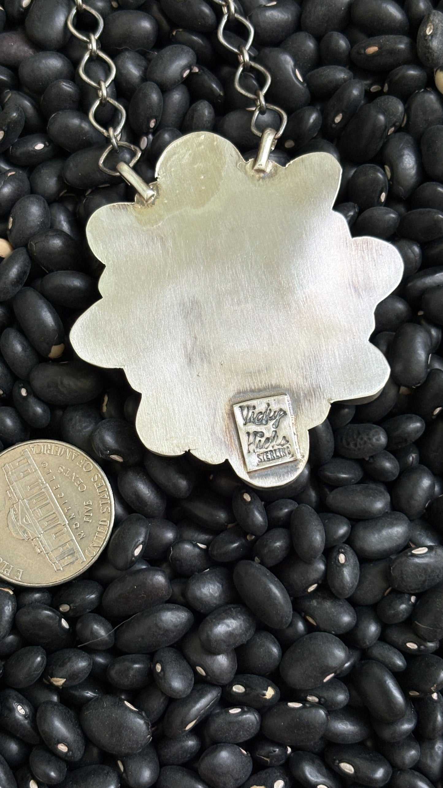 BLUE RIDGE TURQUOISE CLUSTER NECKLACE BY VICKY HICKS - #2