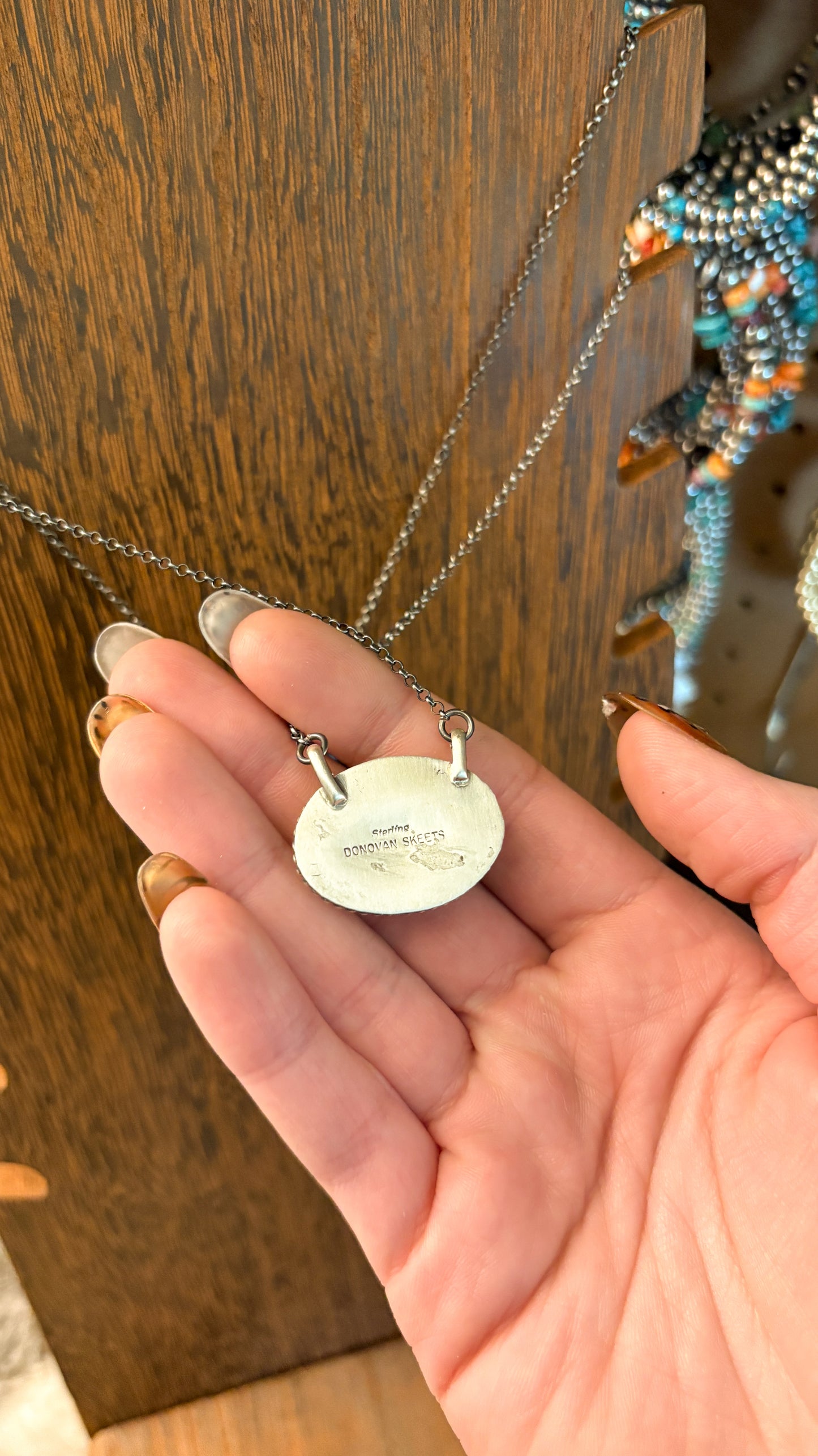 OVAL BLACK ONYX NECKLACE BY DONOVAN SKEETS