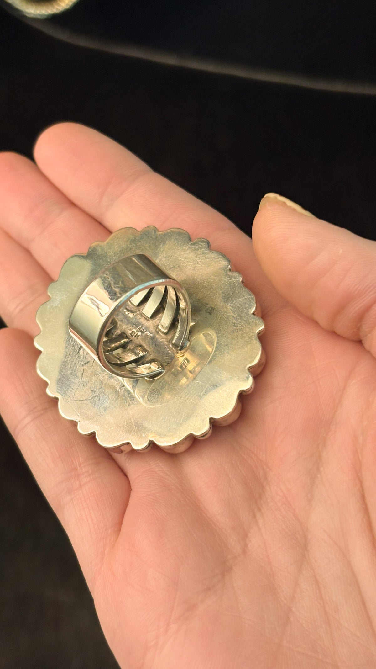 ORANGE SPINY OYSTER CLUSTER RING BY SHIRLEY HENRY