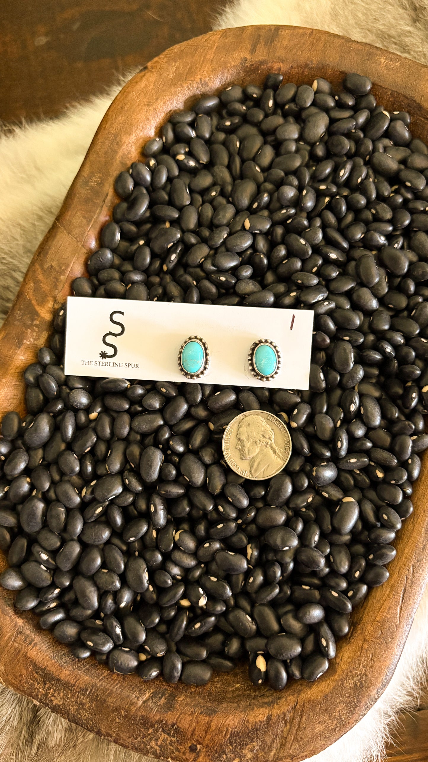 SMALL TURQUOISE POST EARRINGS