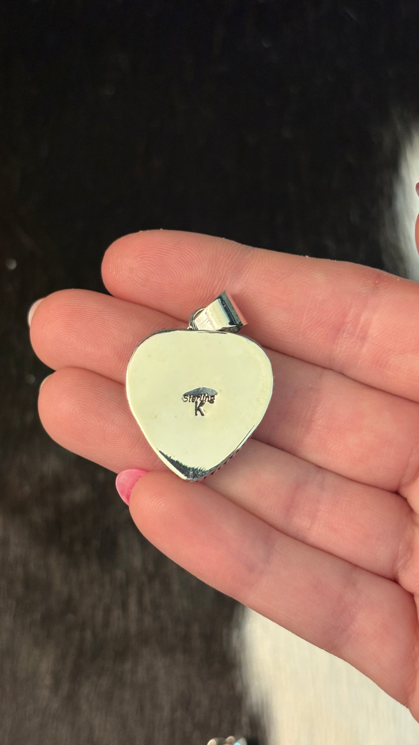 KINGMAN TURQUOISE HEART PENDANT