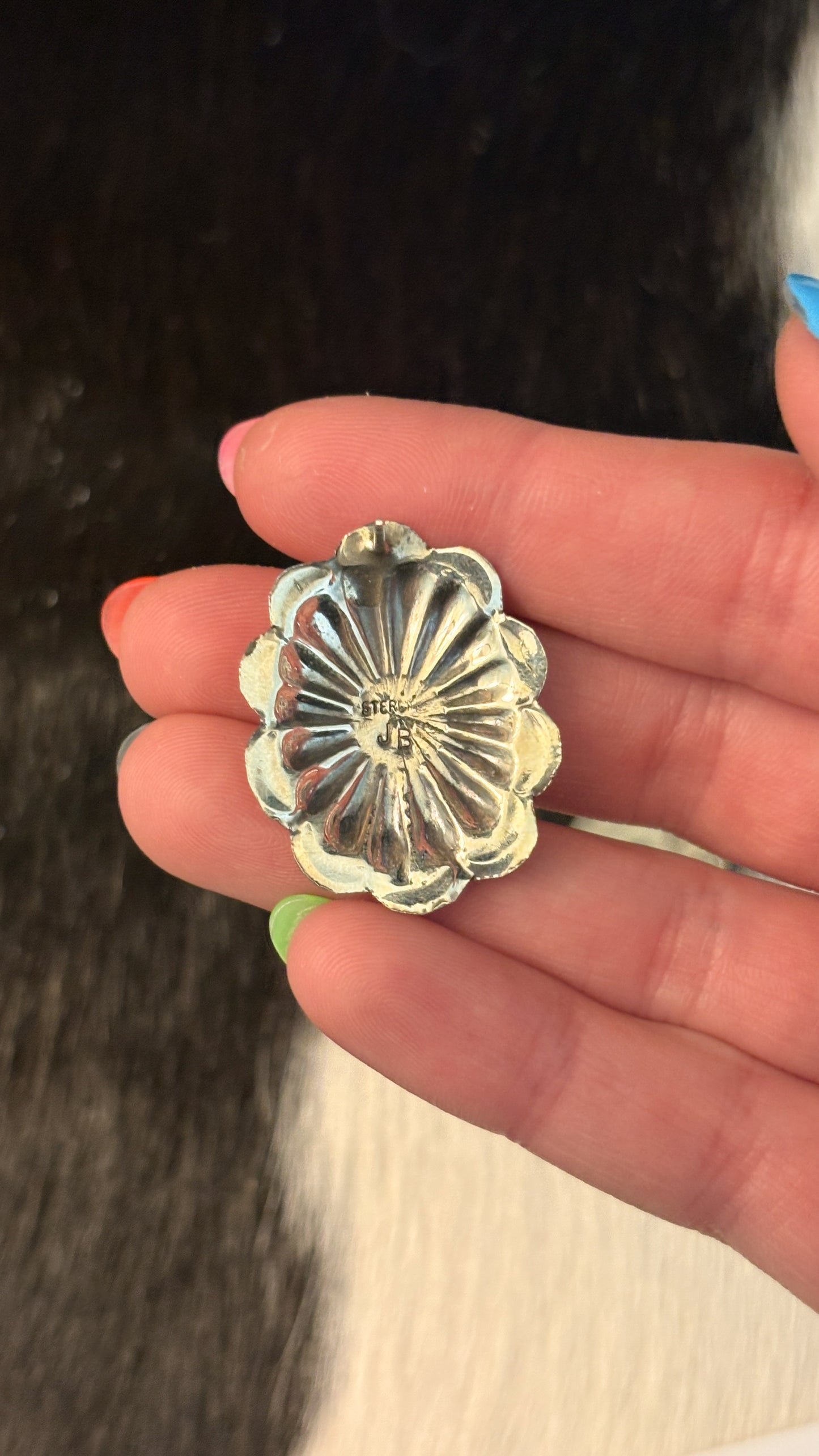 ORANGE SPINY OYSTER CONCHO EARRINGS