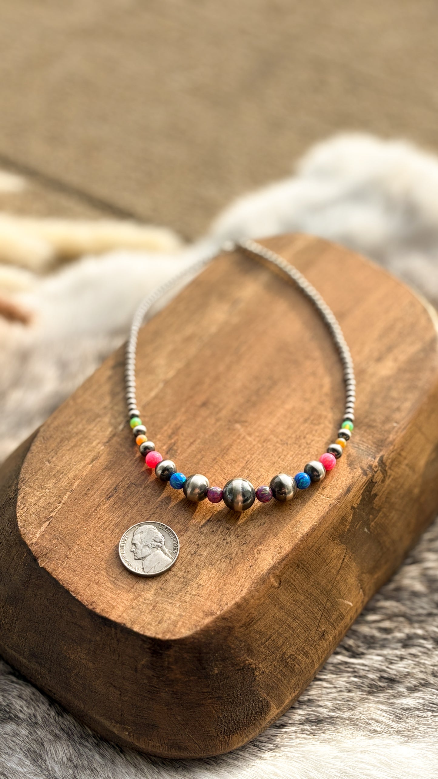 NEON OPAL GRADUATED CHOKER - MADE TO ORDER
