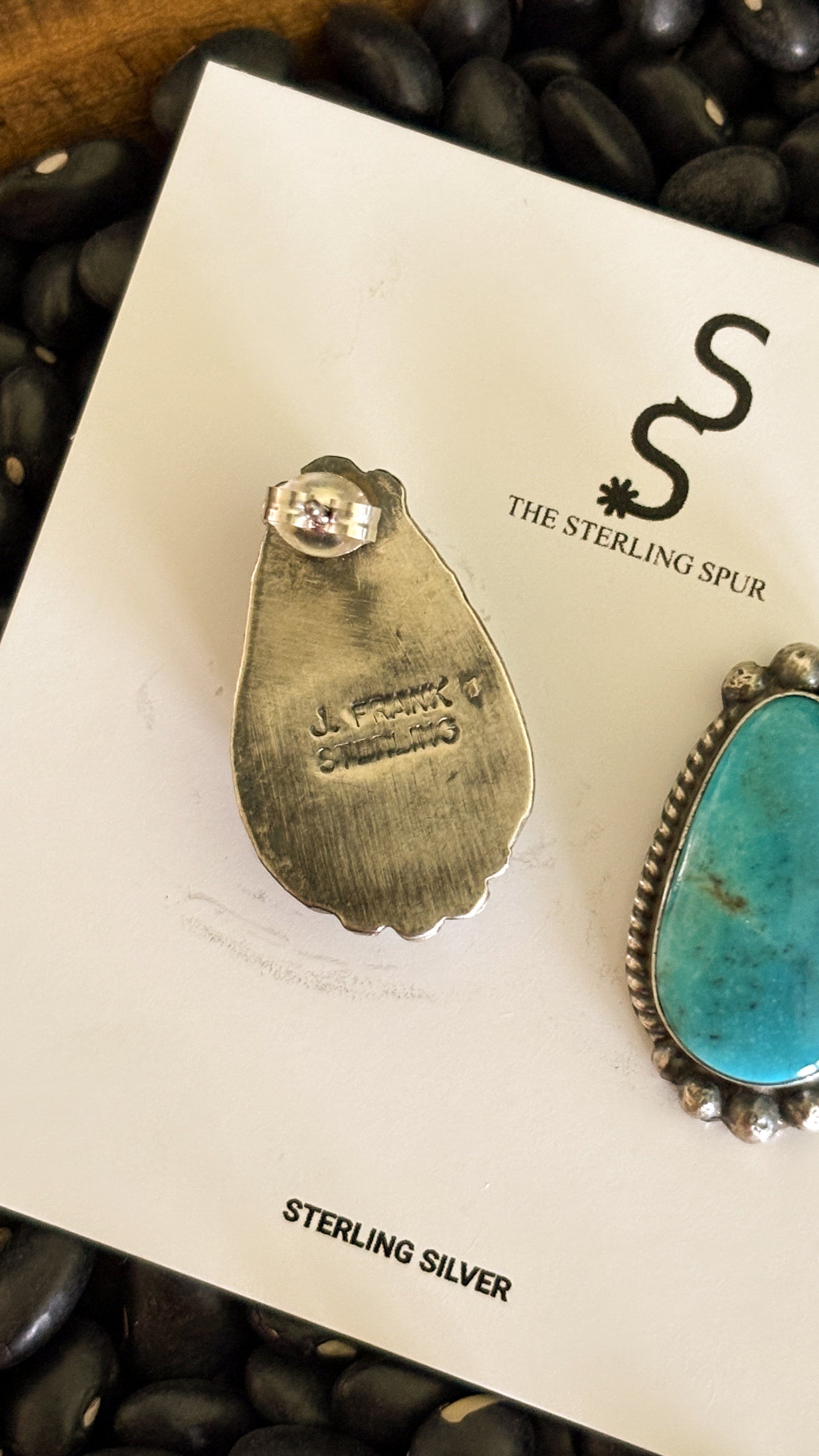 TURQUOISE POST EARRINGS WITH BALL DETAIL