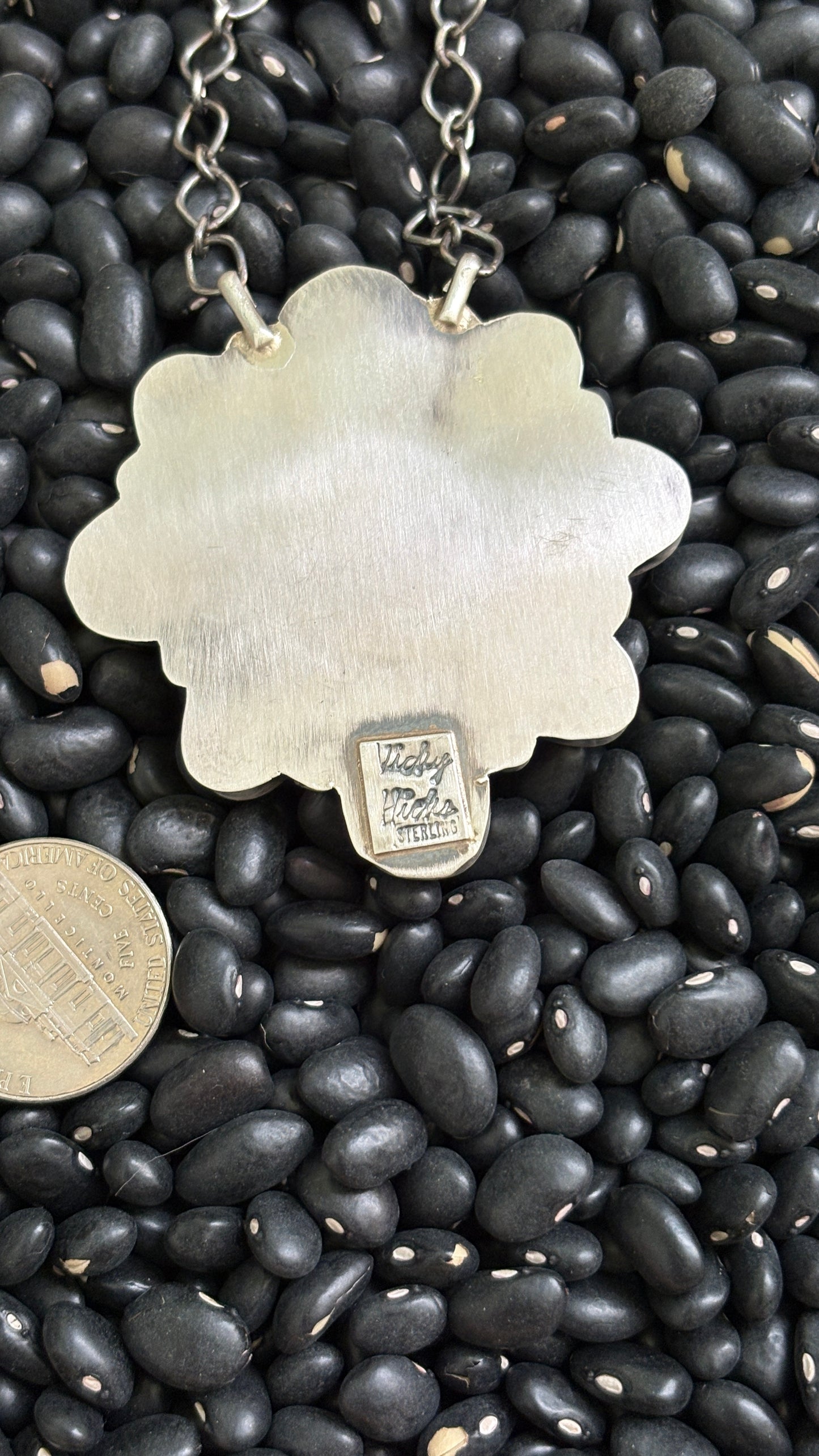 BLUE RIDGE TURQUOISE CLUSTER NECKLACE BY VICKY HICKS - #1