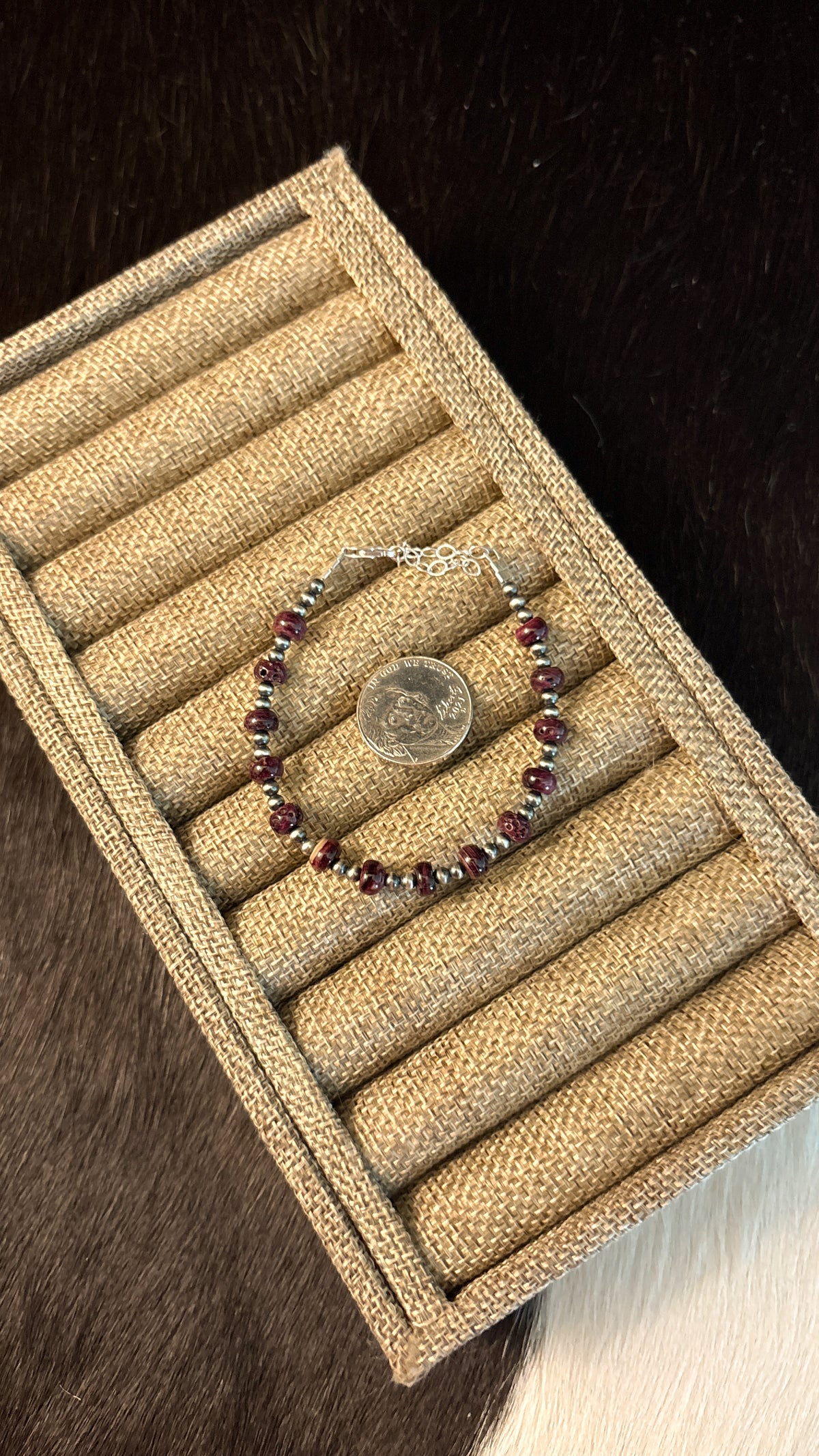 PURPLE SPINY OYSTER BRACELET