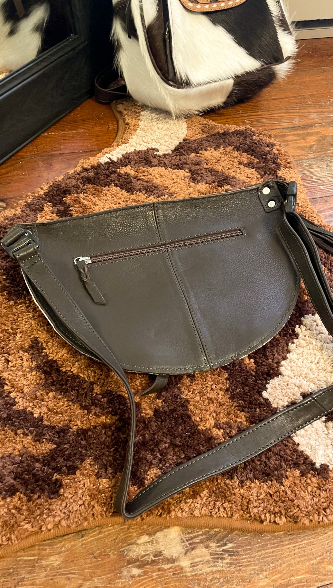 COWHIDE BUM BAG